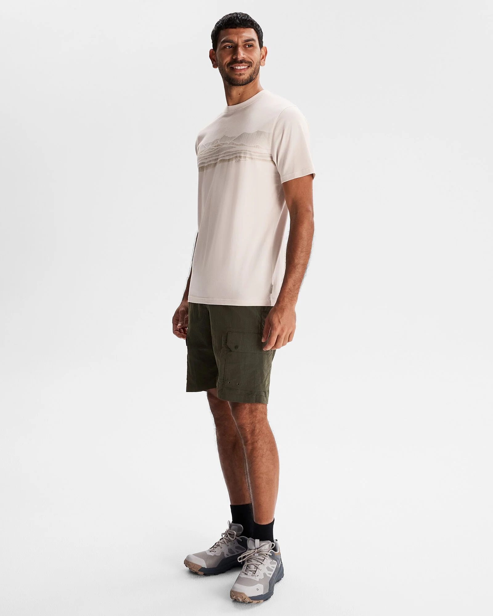 Men's Long White Cloud Organic Cotton T-shirt - Shroom