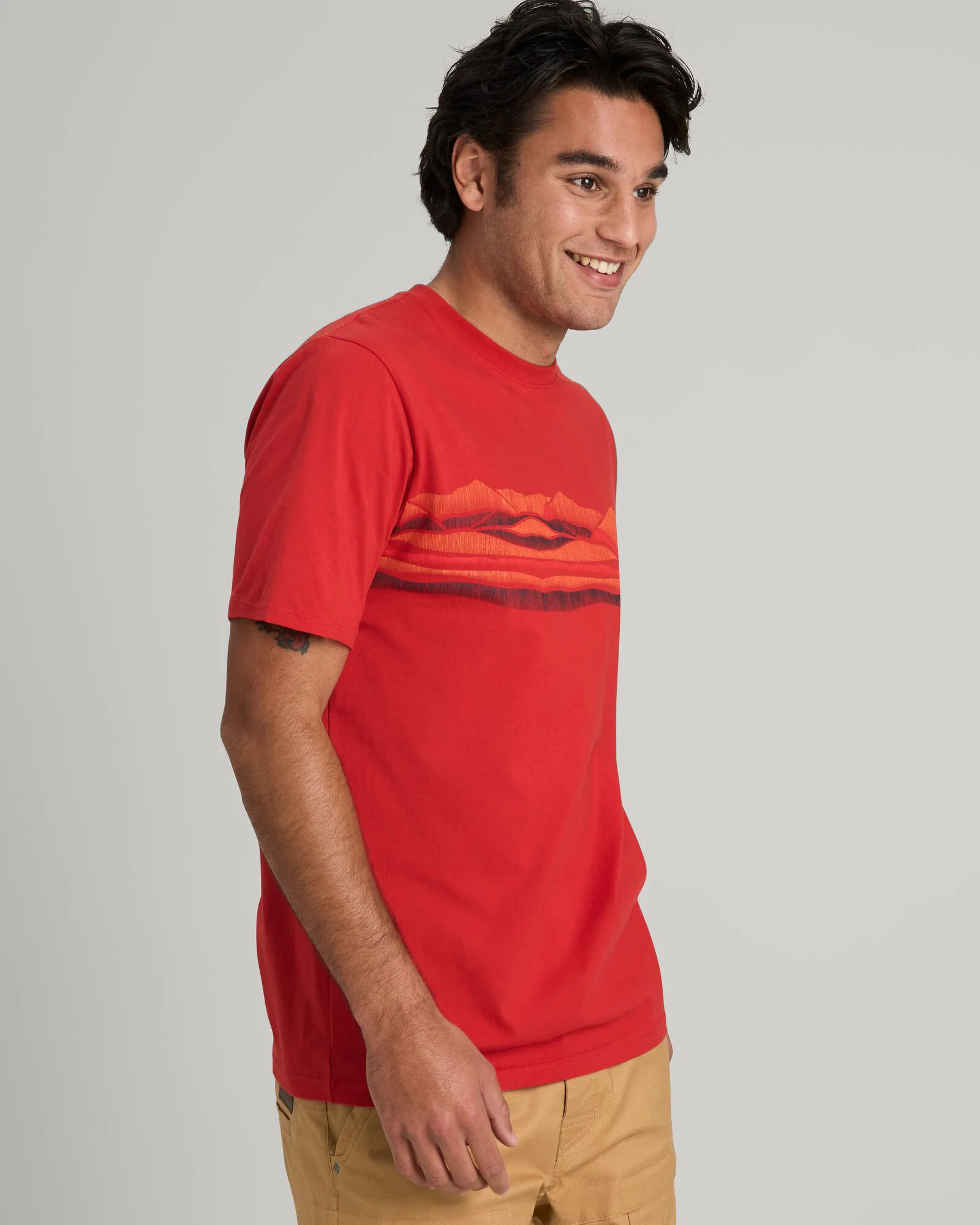 Men's Long White Cloud Organic Cotton T-shirt - Spicy Chilli Pepper - Image 3