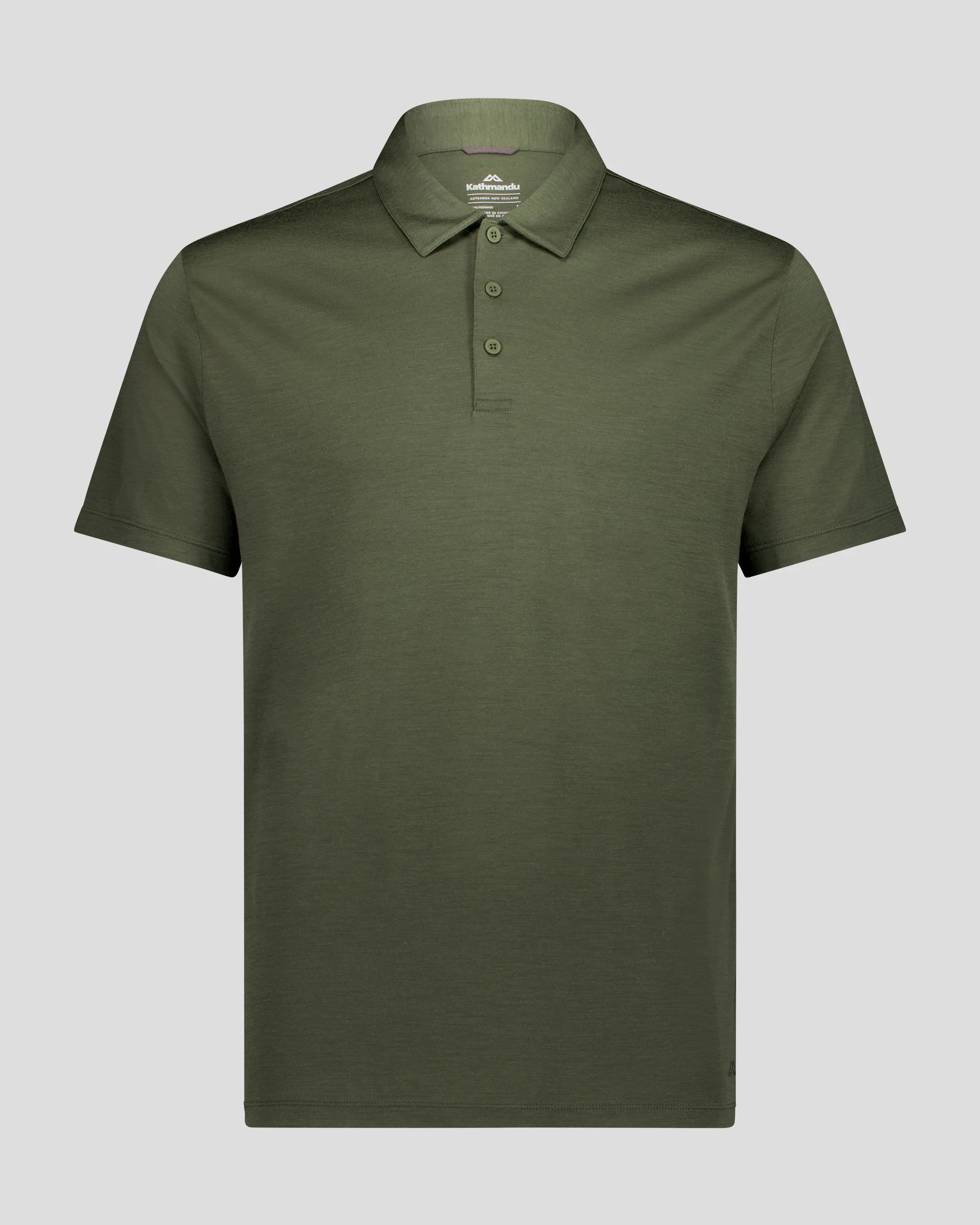 Men's 100% Merino Polo - Light Moss - Image 5