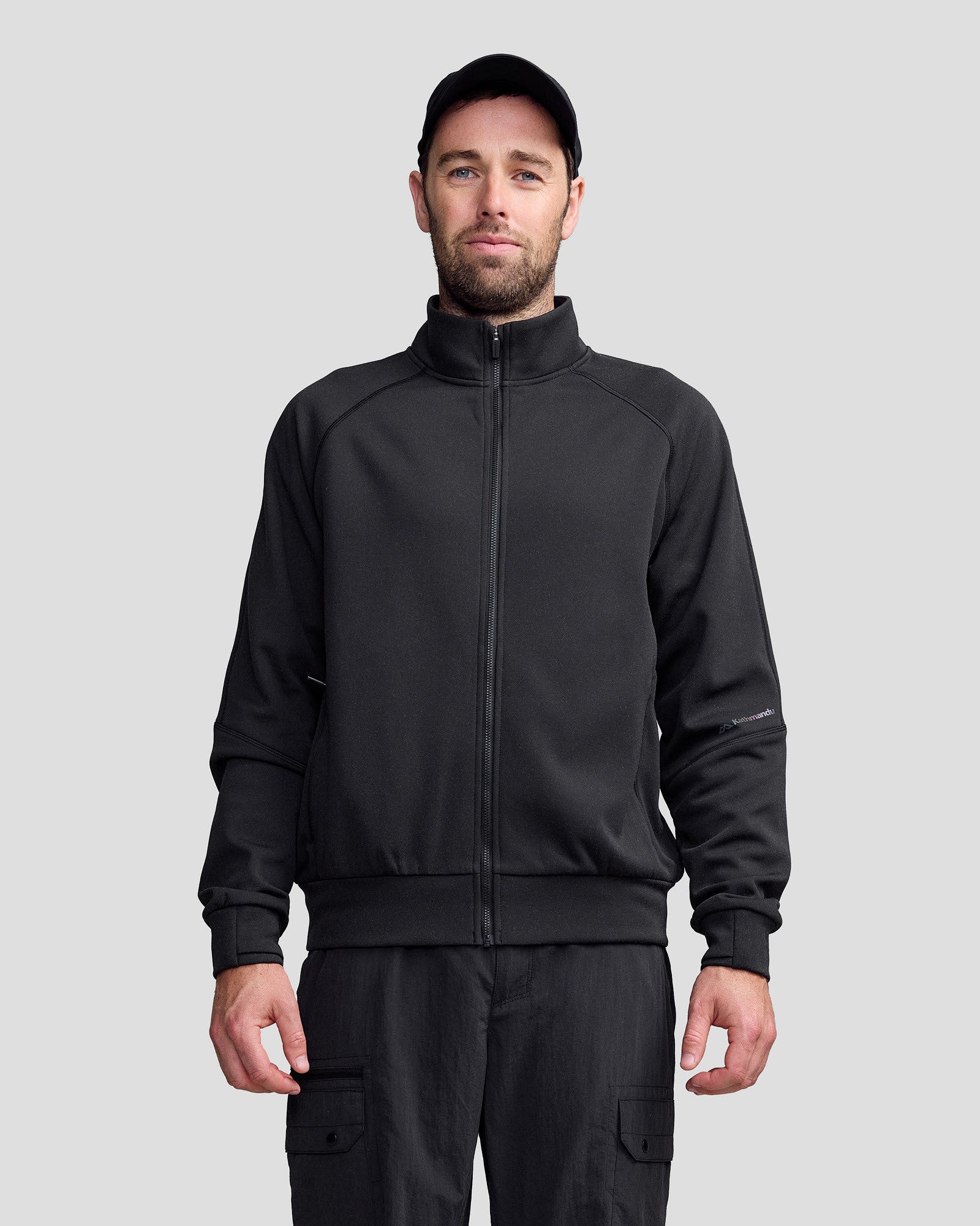 Men’s Anytime Knit Bomber Jacket - Black Stingray