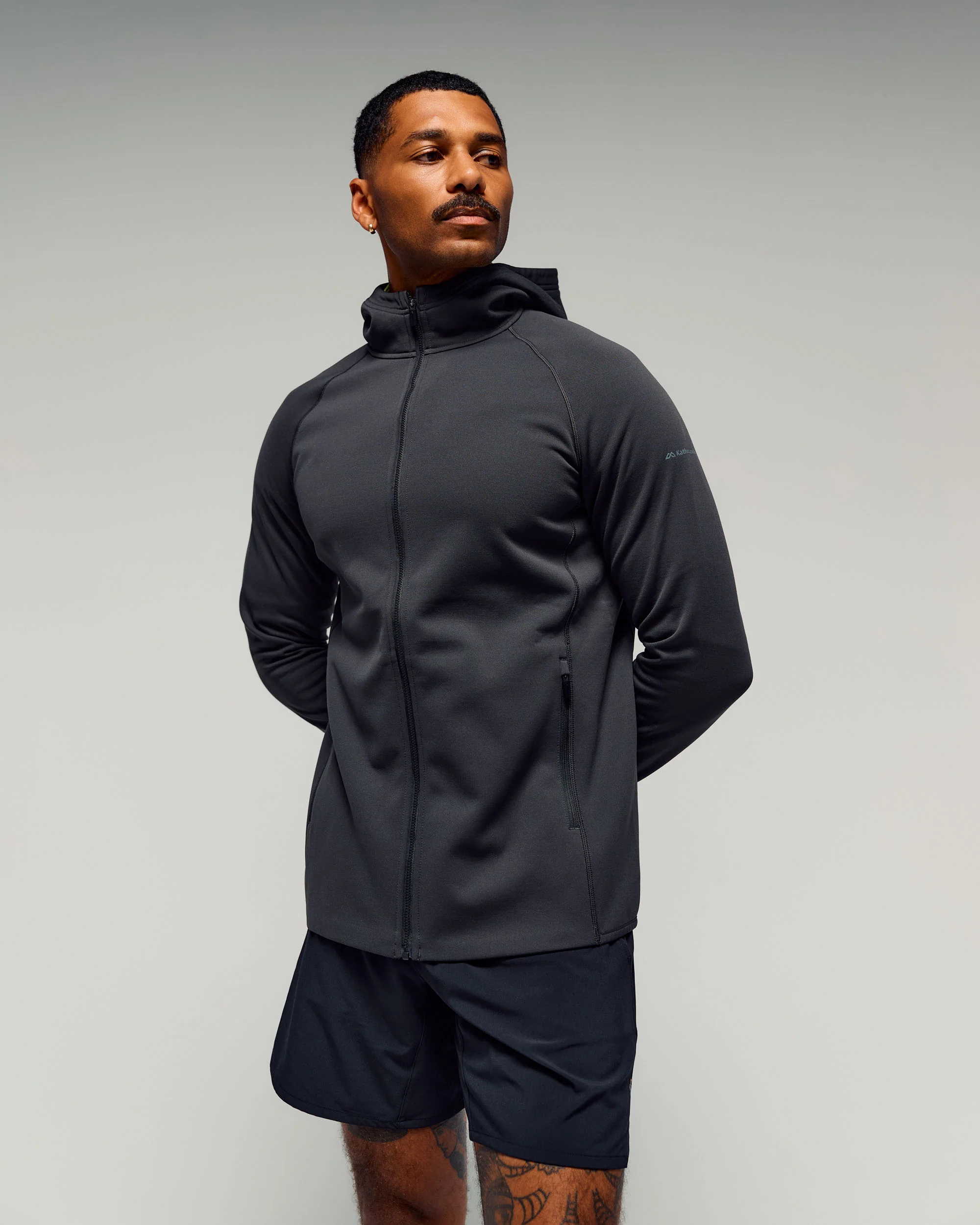 Men's Anytime Fleece Hooded Jacket - Washed Black