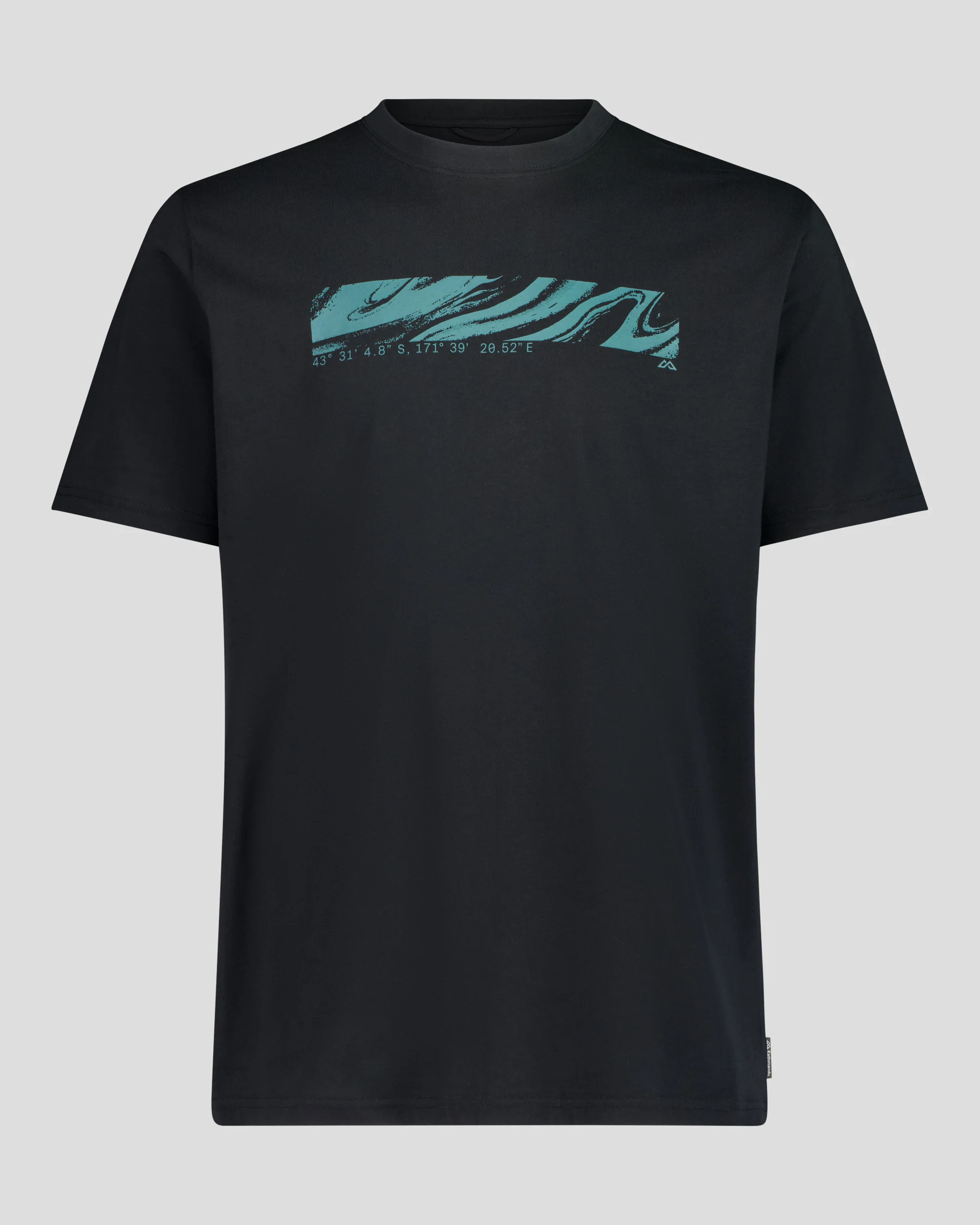 Men's Braided River Organic Cotton T-Shirt - Black Stingray