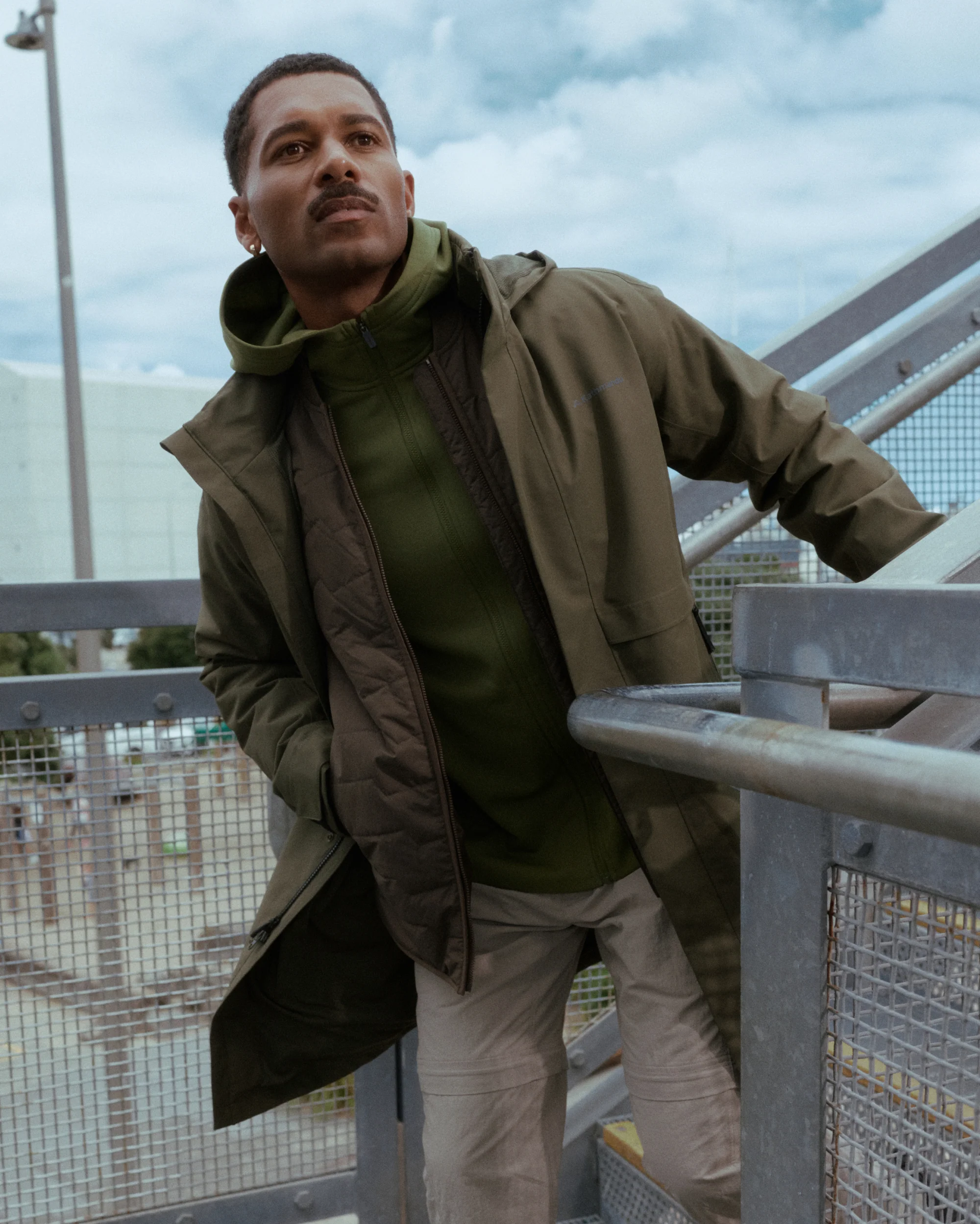 Men's Citytrek 2L Rain Insulated 3in1 Parka - Light Moss