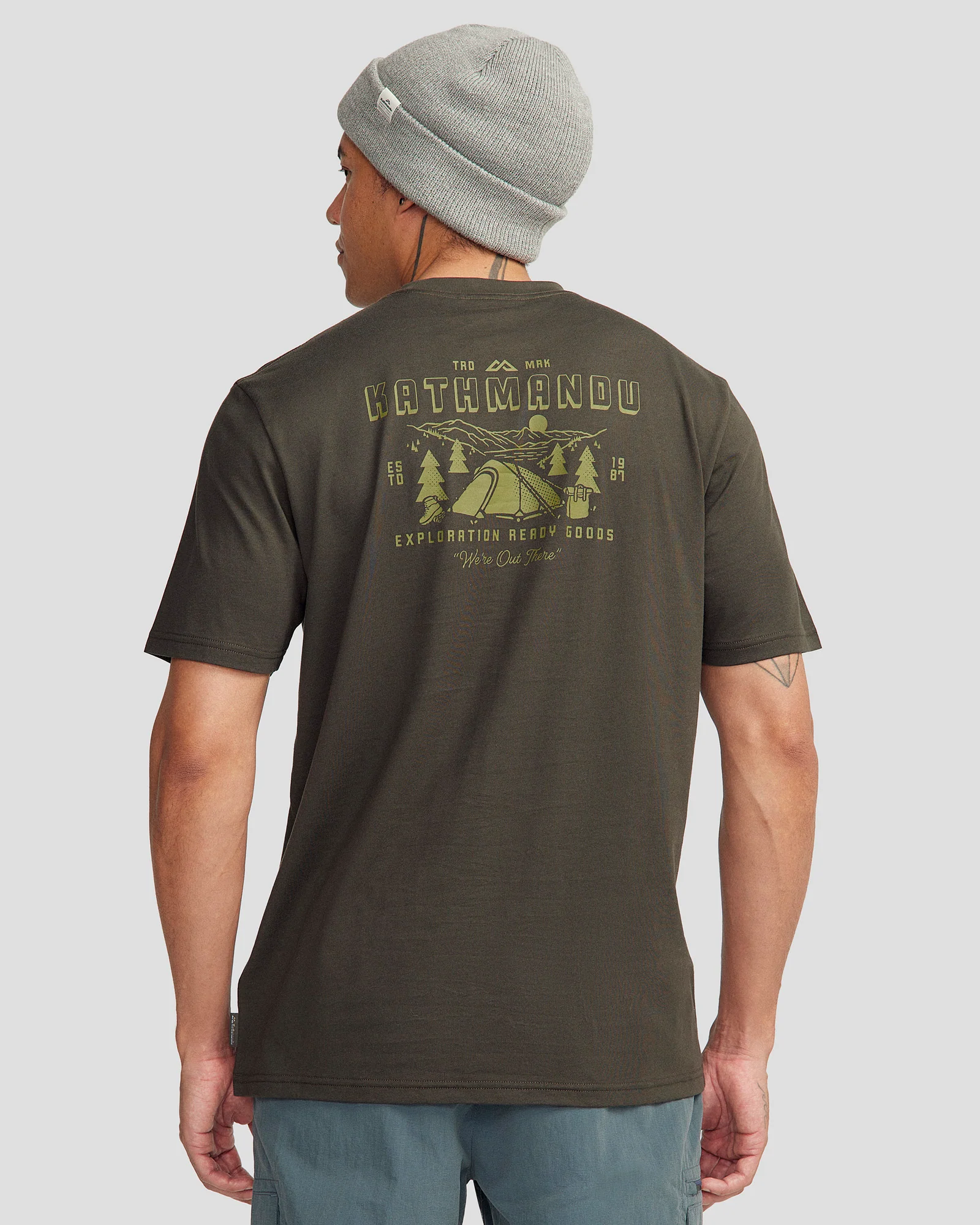 Men's Exploration Organic Cotton T-shirt - Dark Moss - Image 3