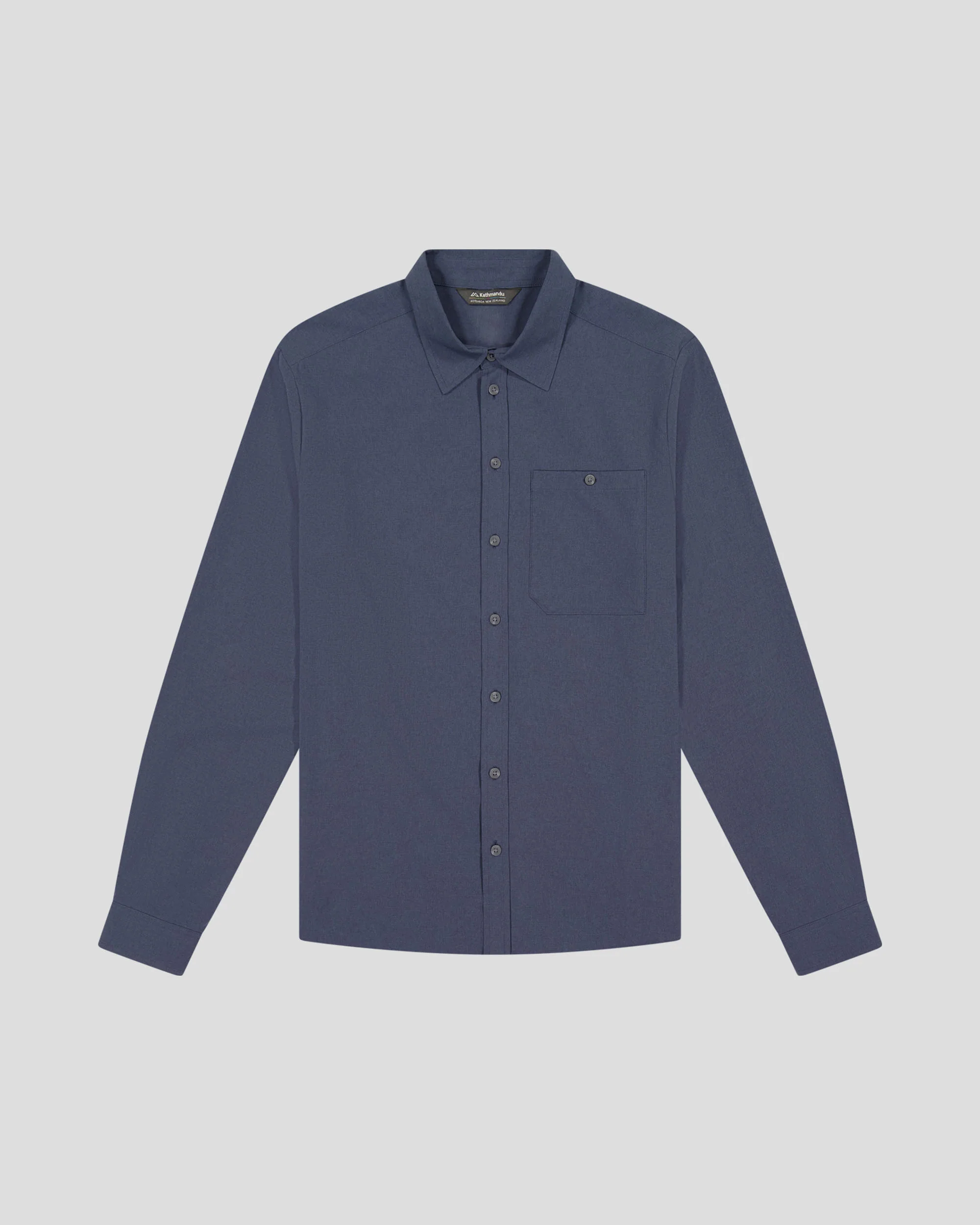 Men’s Flight Stretch Long Sleeve Shirt -  Mid Navy