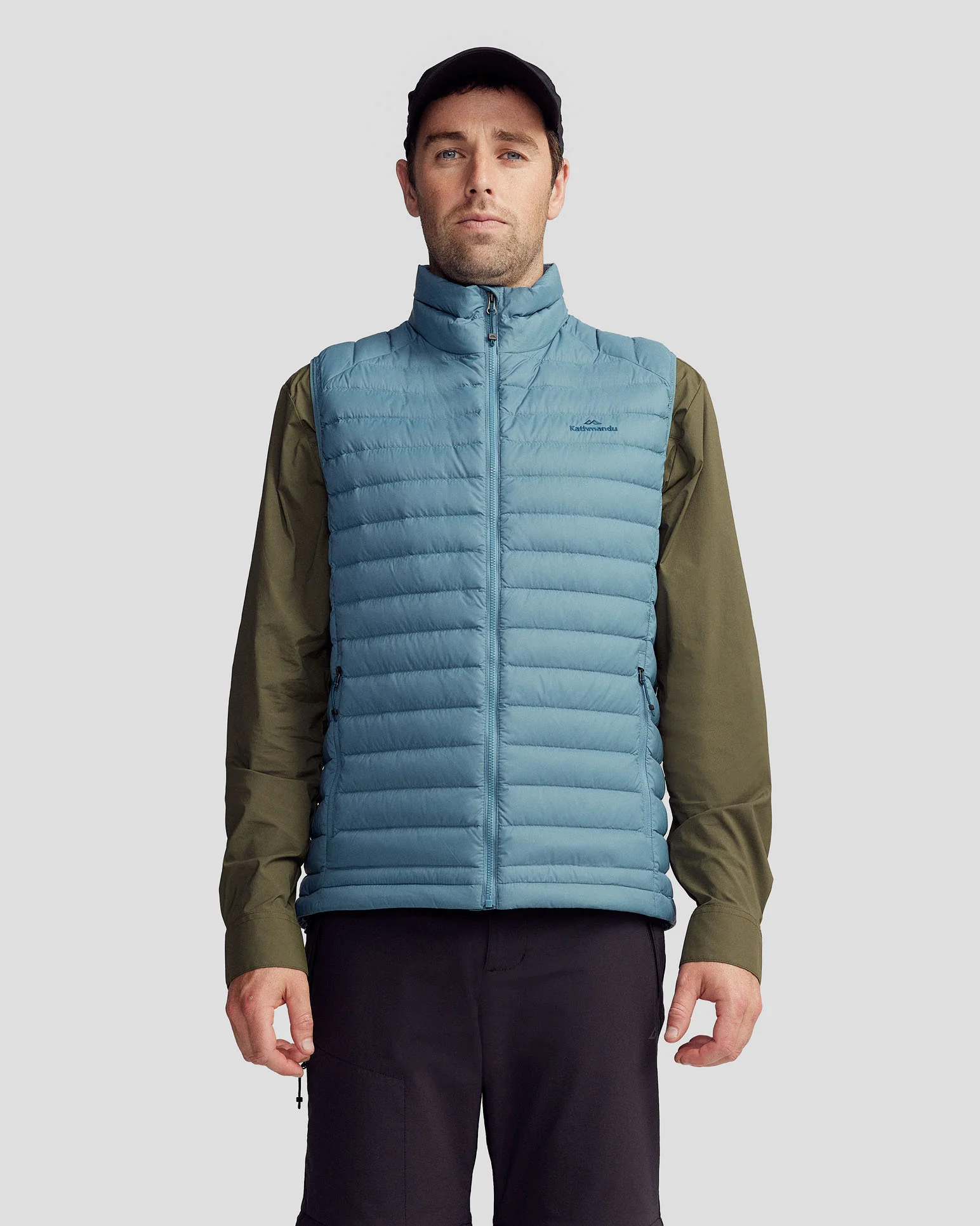 Men's Heli Down Vest v4 - Washed Blue