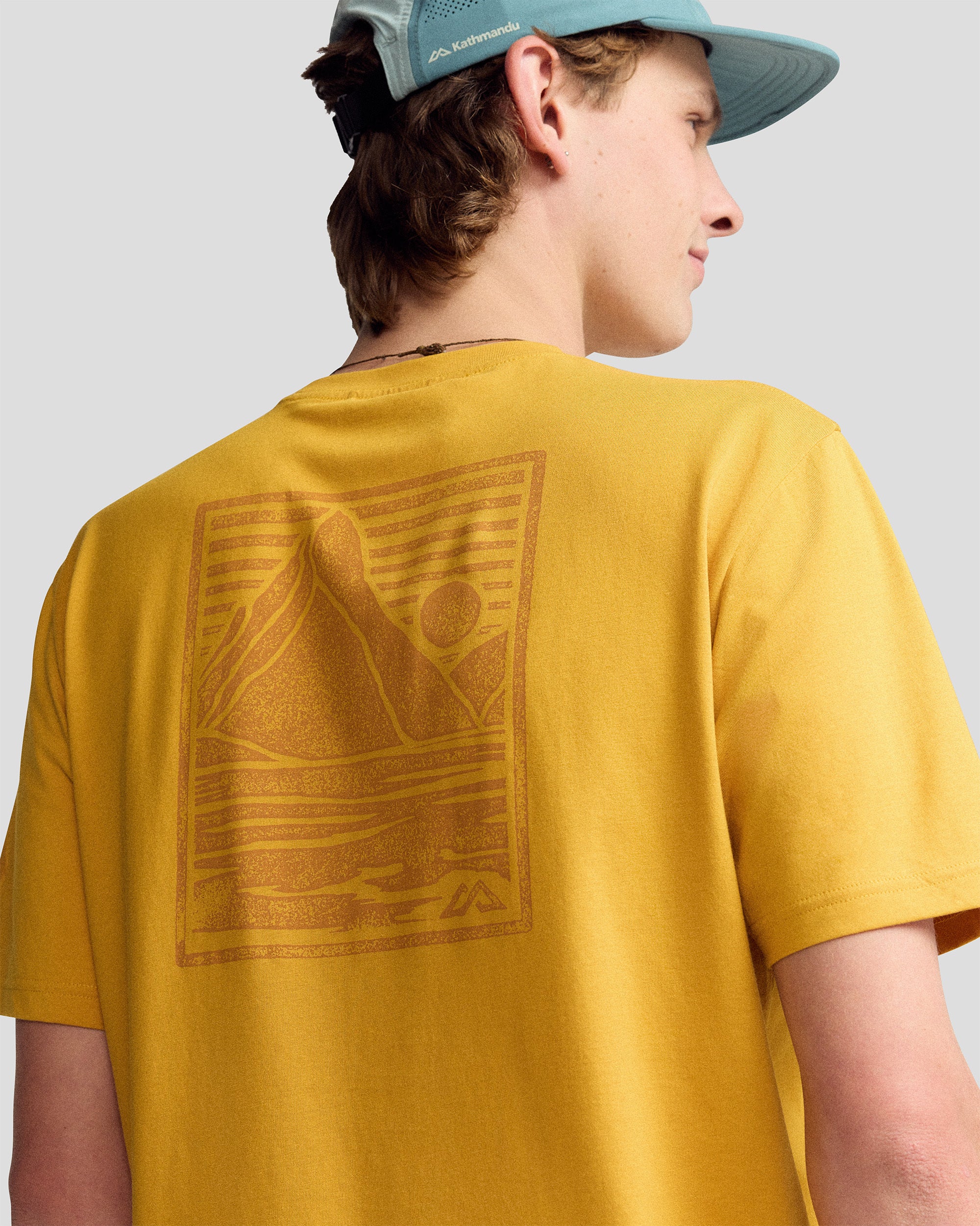 Men’s Mitre Peak Organic Cotton T-Shirt - Golden - Image 4