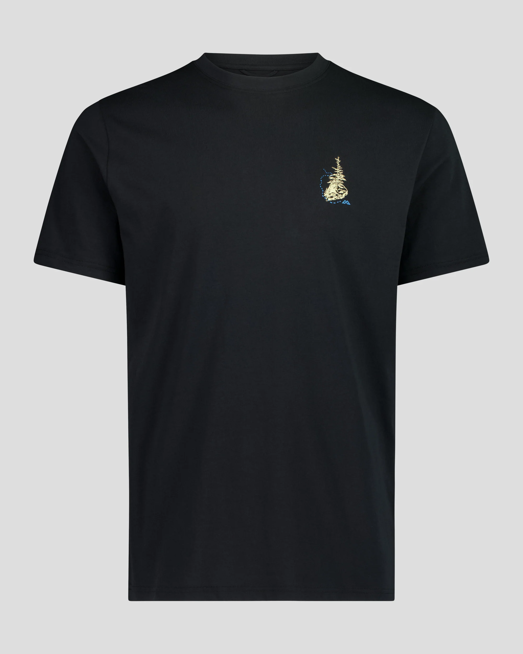 Men's On The Trail Organic Cotton T-Shirt - Black Stingray