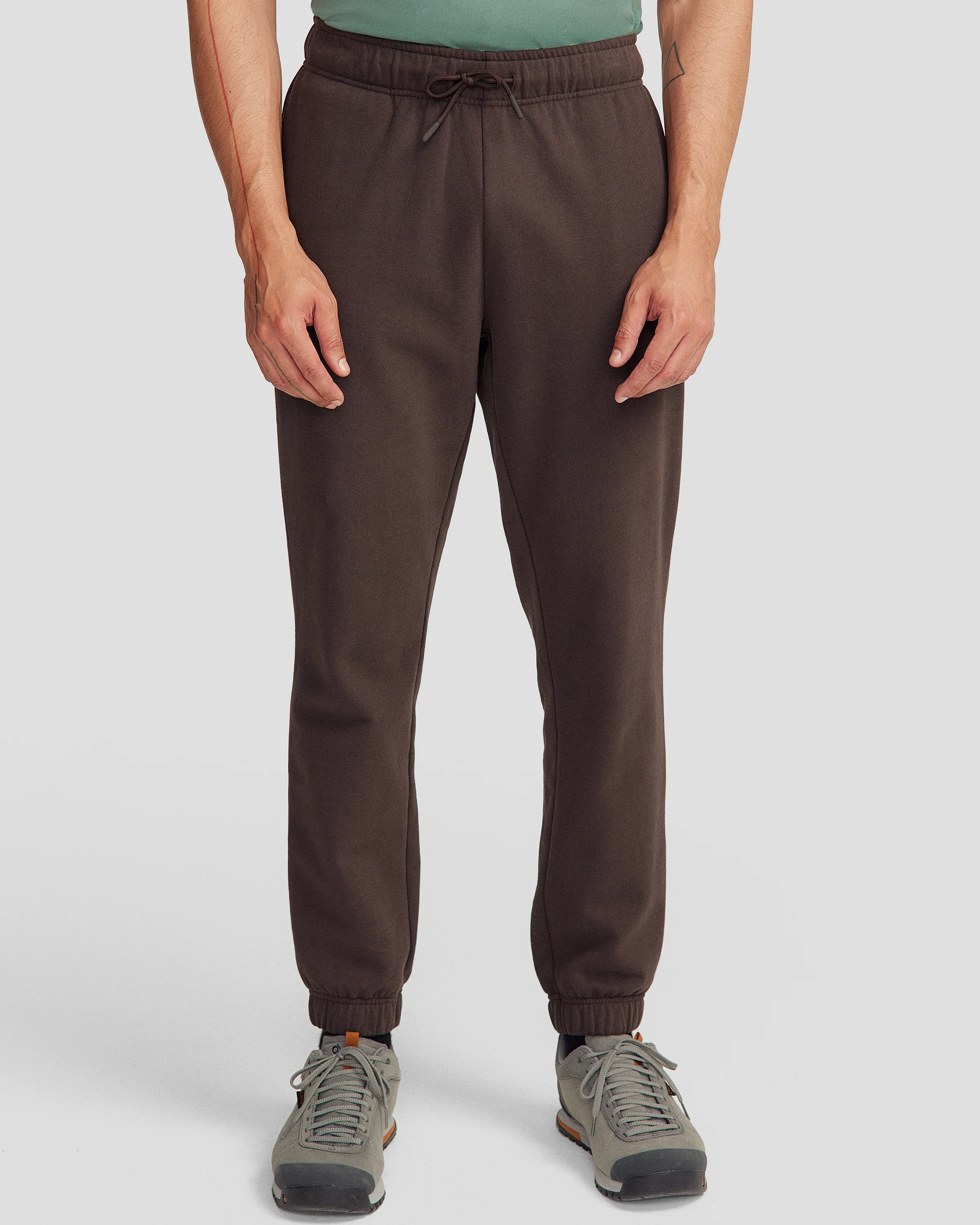 Men's Peak Badge Brushed Joggers - Cold Brew