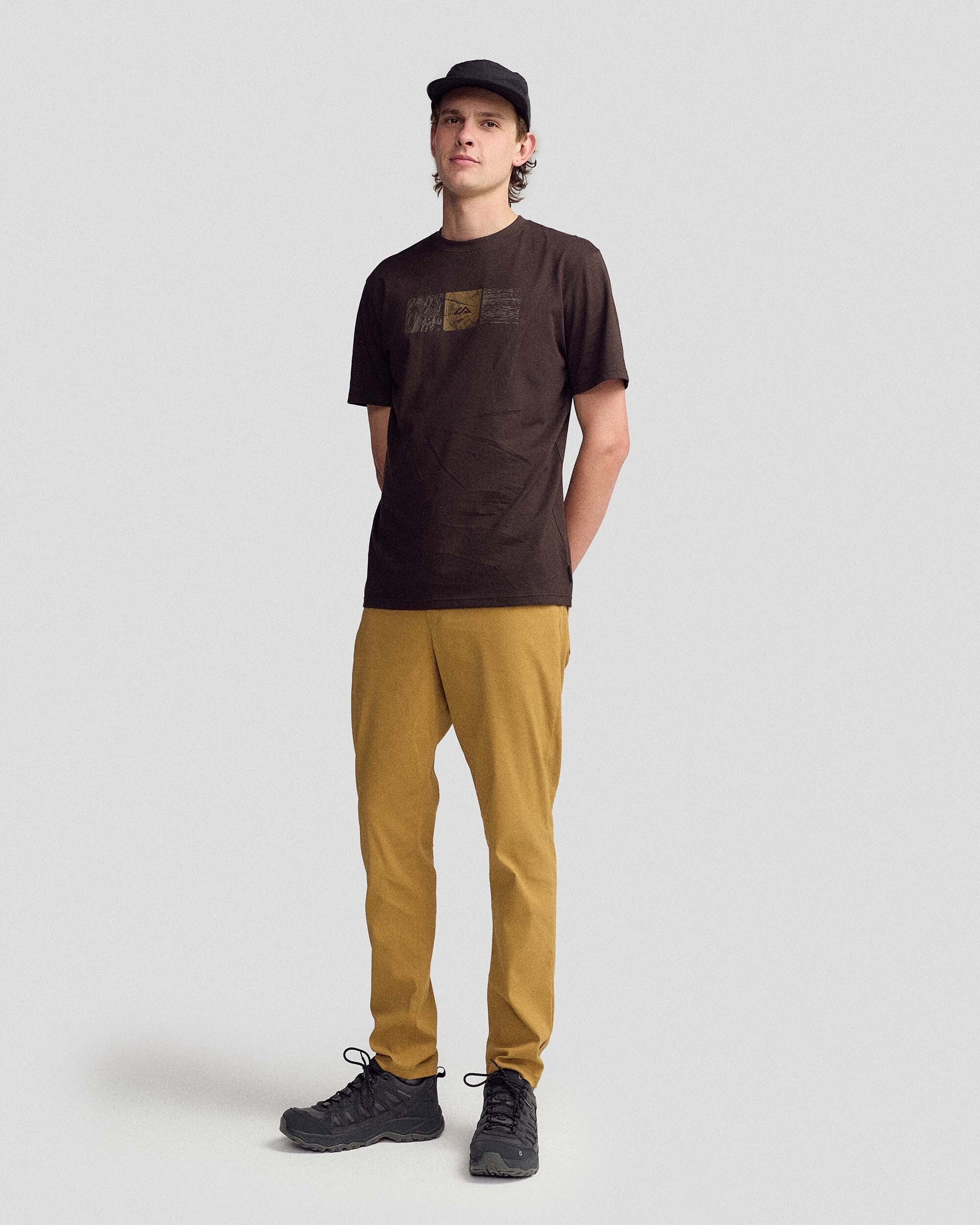 Men's Mountain Photo Organic Cotton T-Shirt - Cold Brew - Image 2