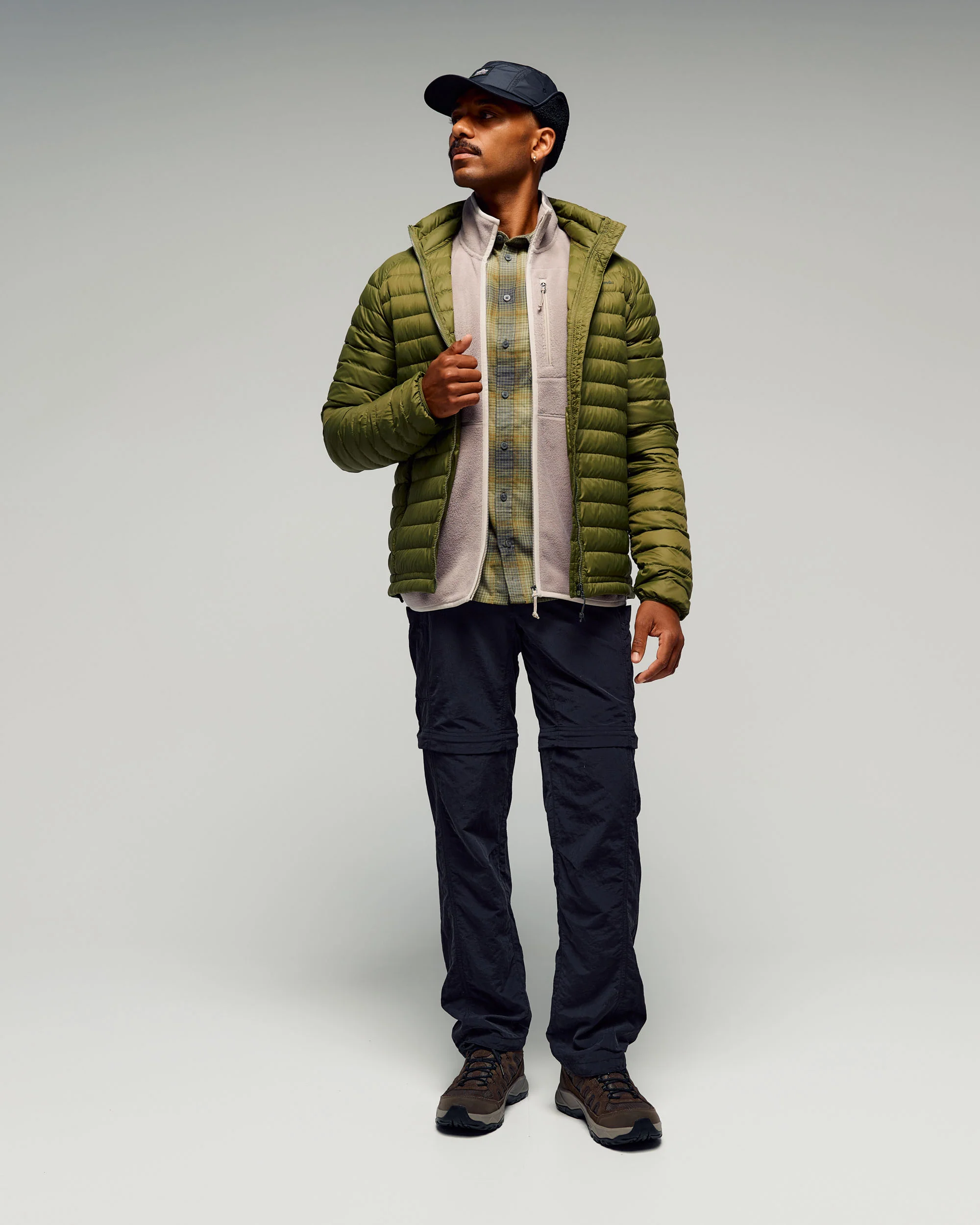Men's Retreat Fyfe Long Sleeve Shirt - Dark Fern/Bark Plaid - Image 2