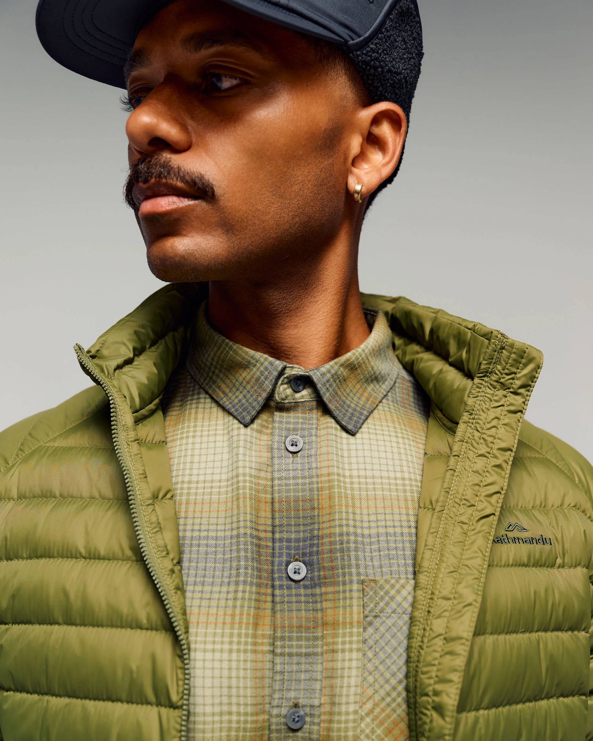 Men's Retreat Fyfe Long Sleeve Shirt - Dark Fern/Bark Plaid - Image 4