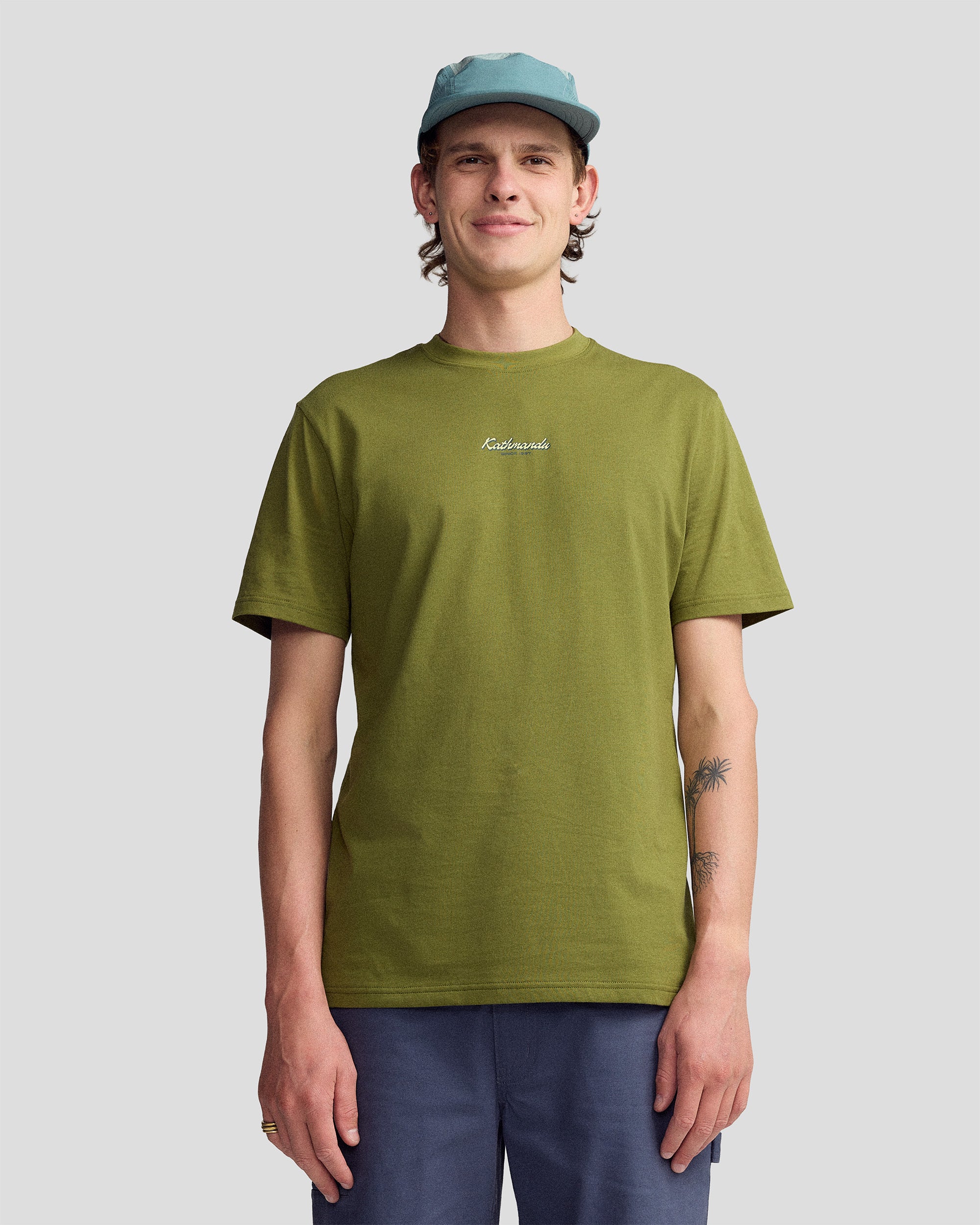 Men’s River Organic Cotton T-shirt - Dark Fern - Image 3