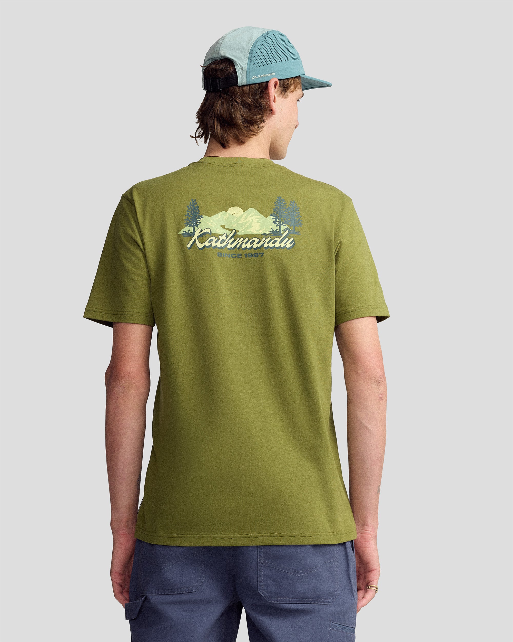 Men’s River Organic Cotton T-shirt - Dark Fern - Image 4