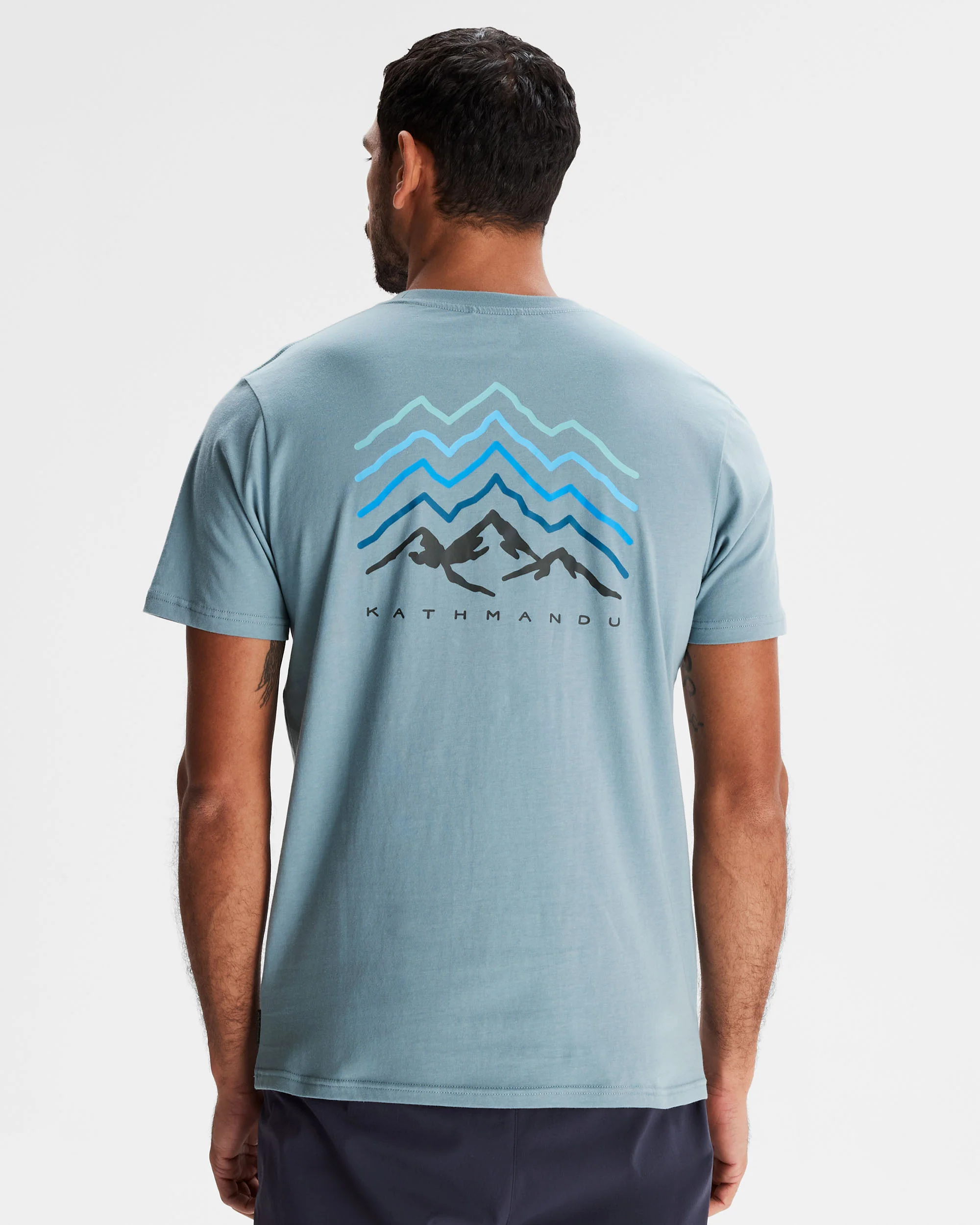 Men's Mountain Rays Organic Cotton T-shirt - Vapor - Image 3