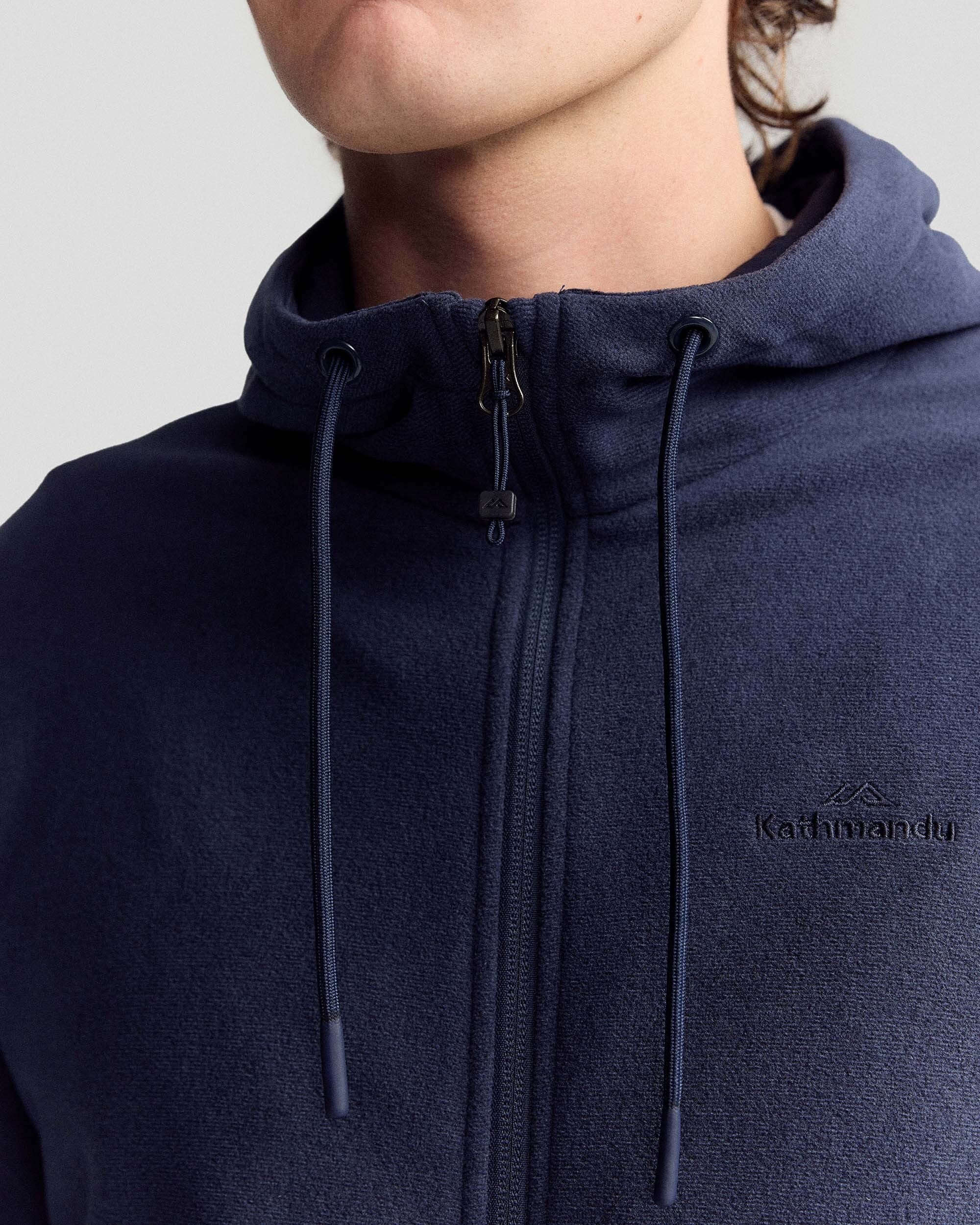 Men's Mt Aspiring Hooded Fleece Jacket - Pure Navy - Image 6