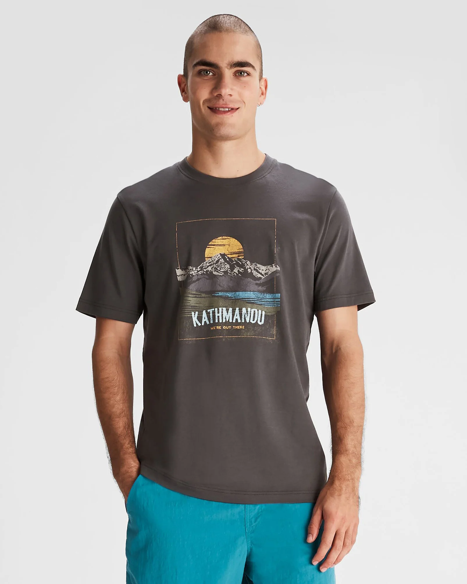 Mt Cook Men's Organic Cotton S/S Tee - Shale