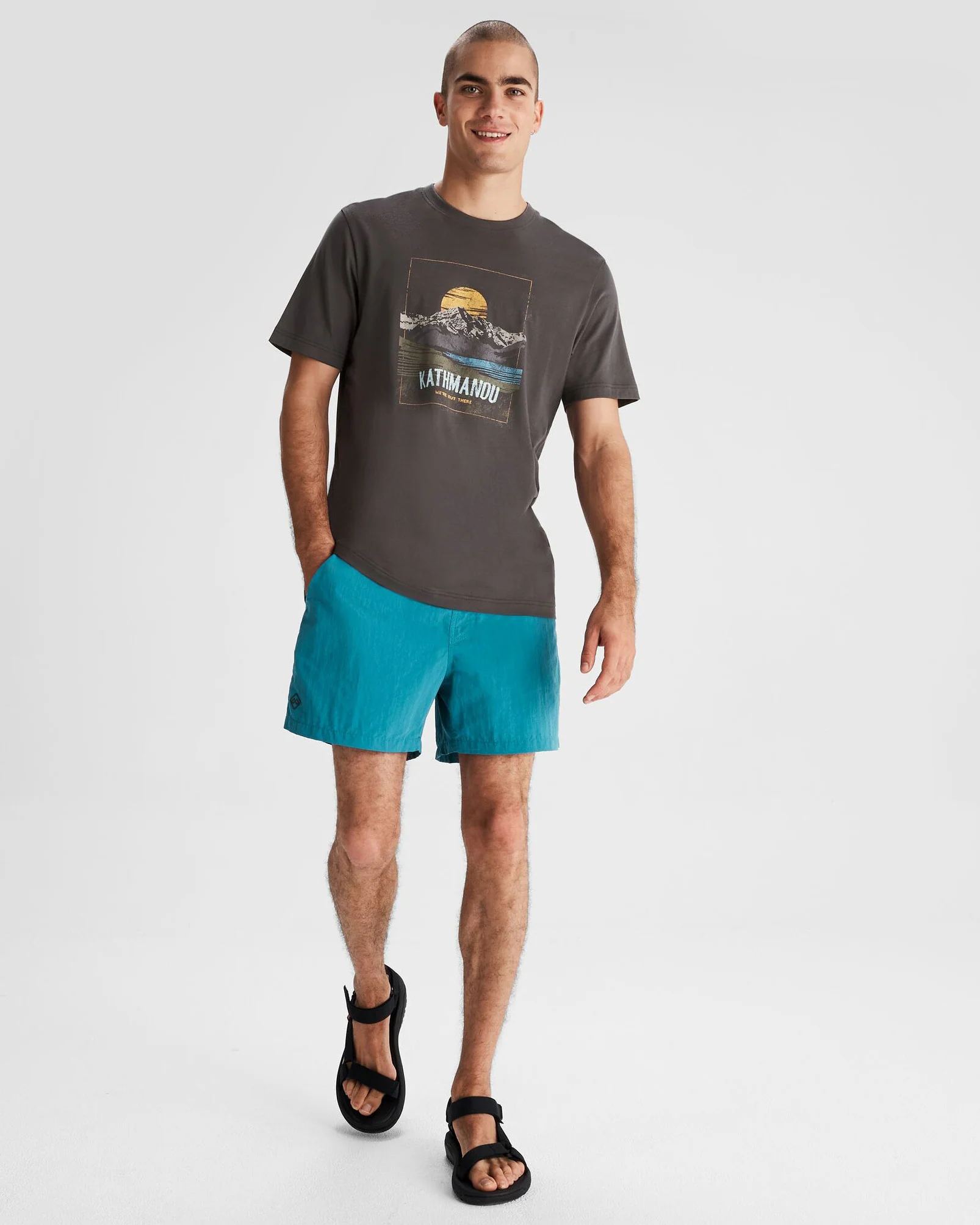 Mt Cook Men's Organic Cotton S/S Tee - Shale - Image 2
