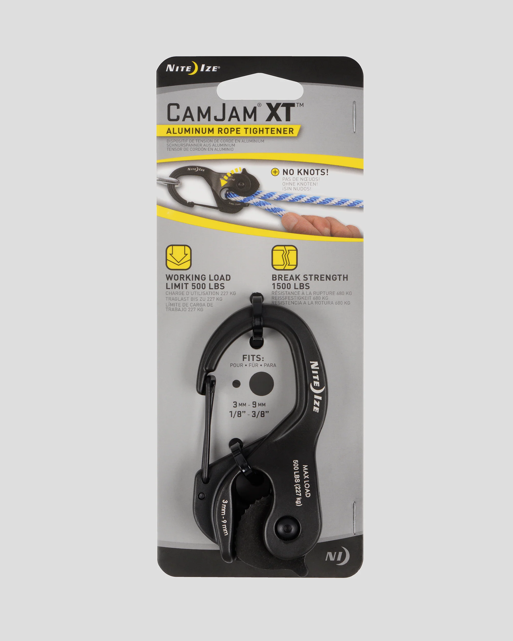 Nite Ize CamJam XT Aluminium Cord Tightener - Large - Black