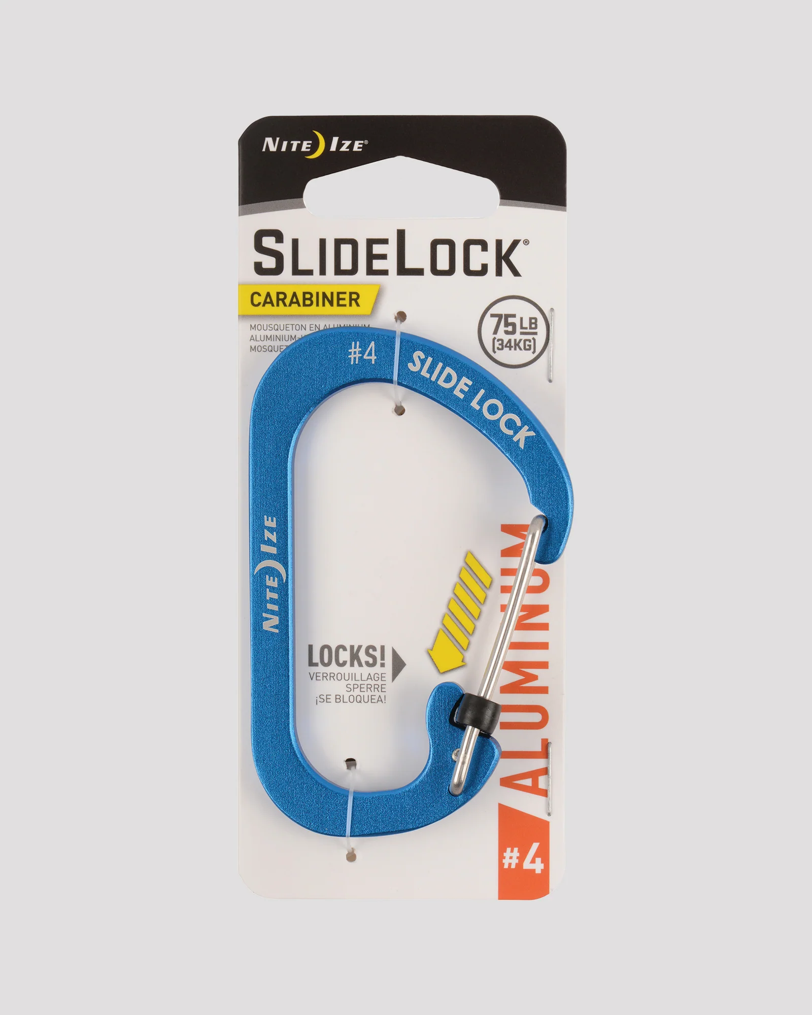 Nite Ize SlideLock Carabiner Aluminium #4 - Blue - Image 3