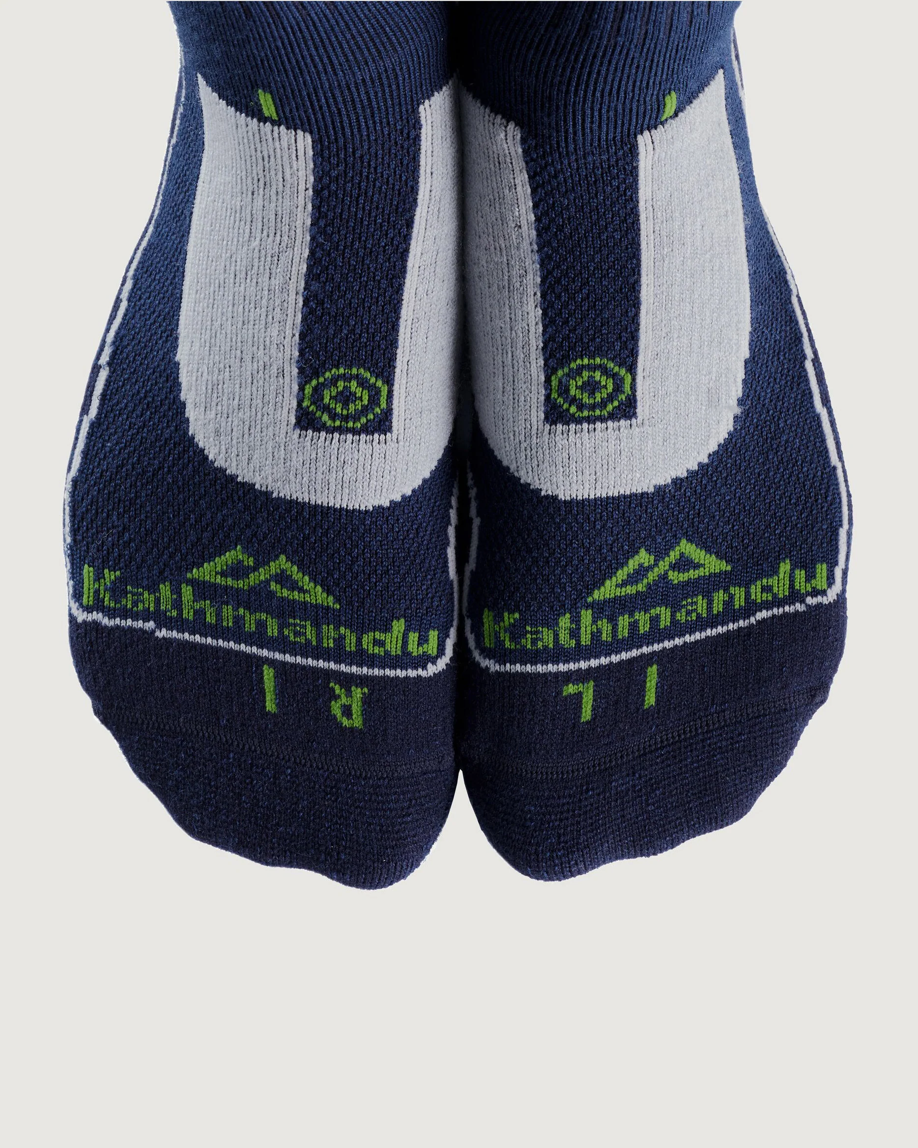 NuYarn Ergonomic Quarter Crew Hiking Socks - Midnight Navy - Image 3