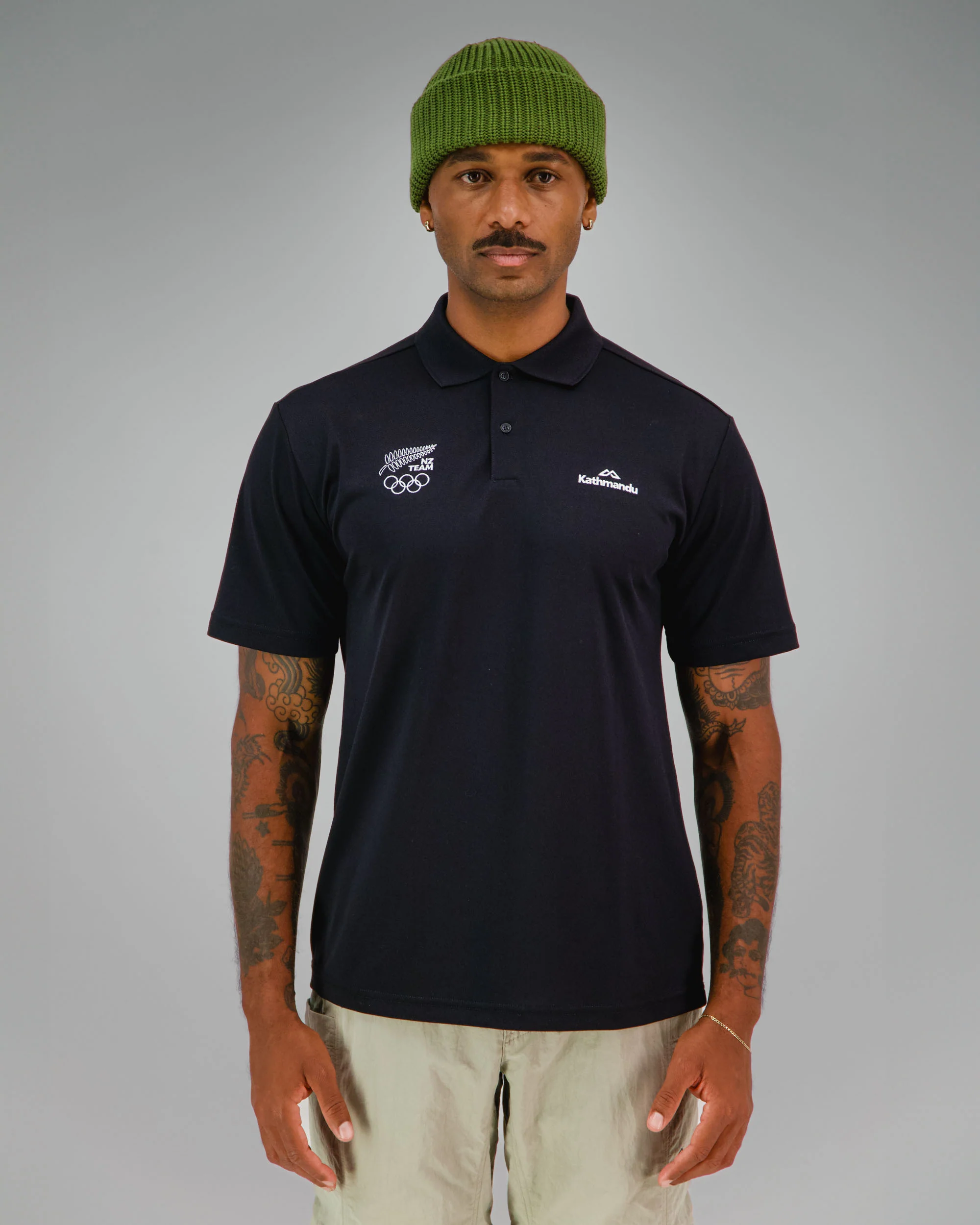 Men's Vanua Polo - SPT Black | New Zealand Team Supporters Collection