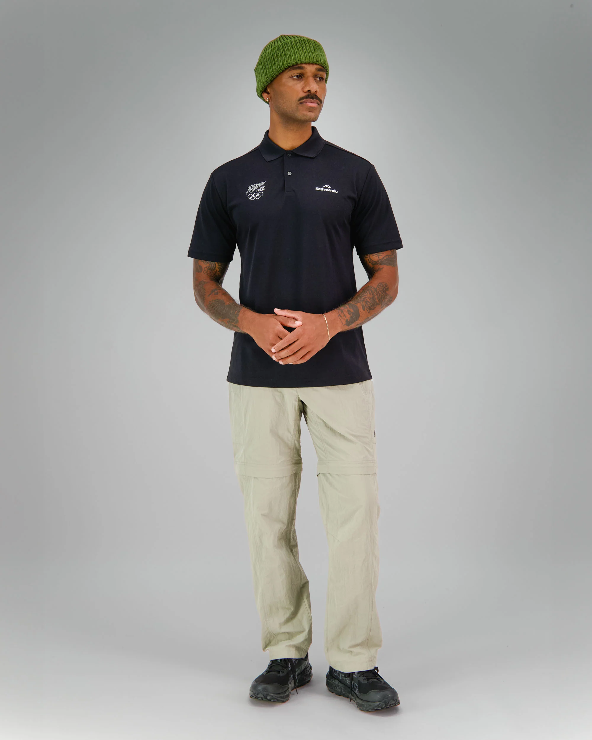 Men's Vanua Polo - SPT Black | New Zealand Team Supporters Collection - Image 2