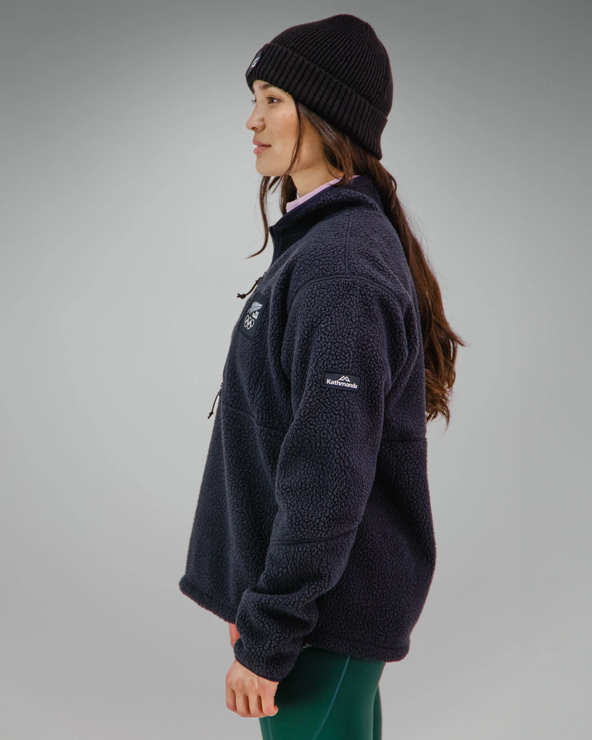 Co-Z Fleece 1/4 Zip Pullover - Black Replica | New Zealand Team Replica Collection - Image 4