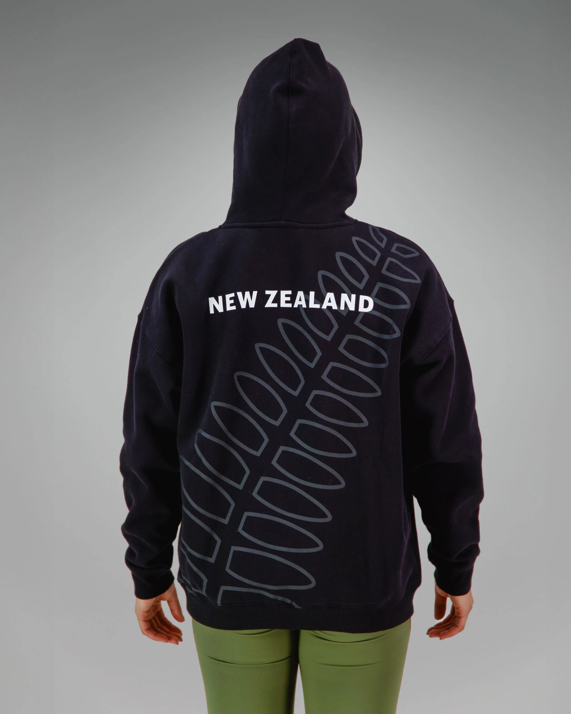 Slouchy Hoodie - Black Replica | New Zealand Team Replica Collection - Image 3