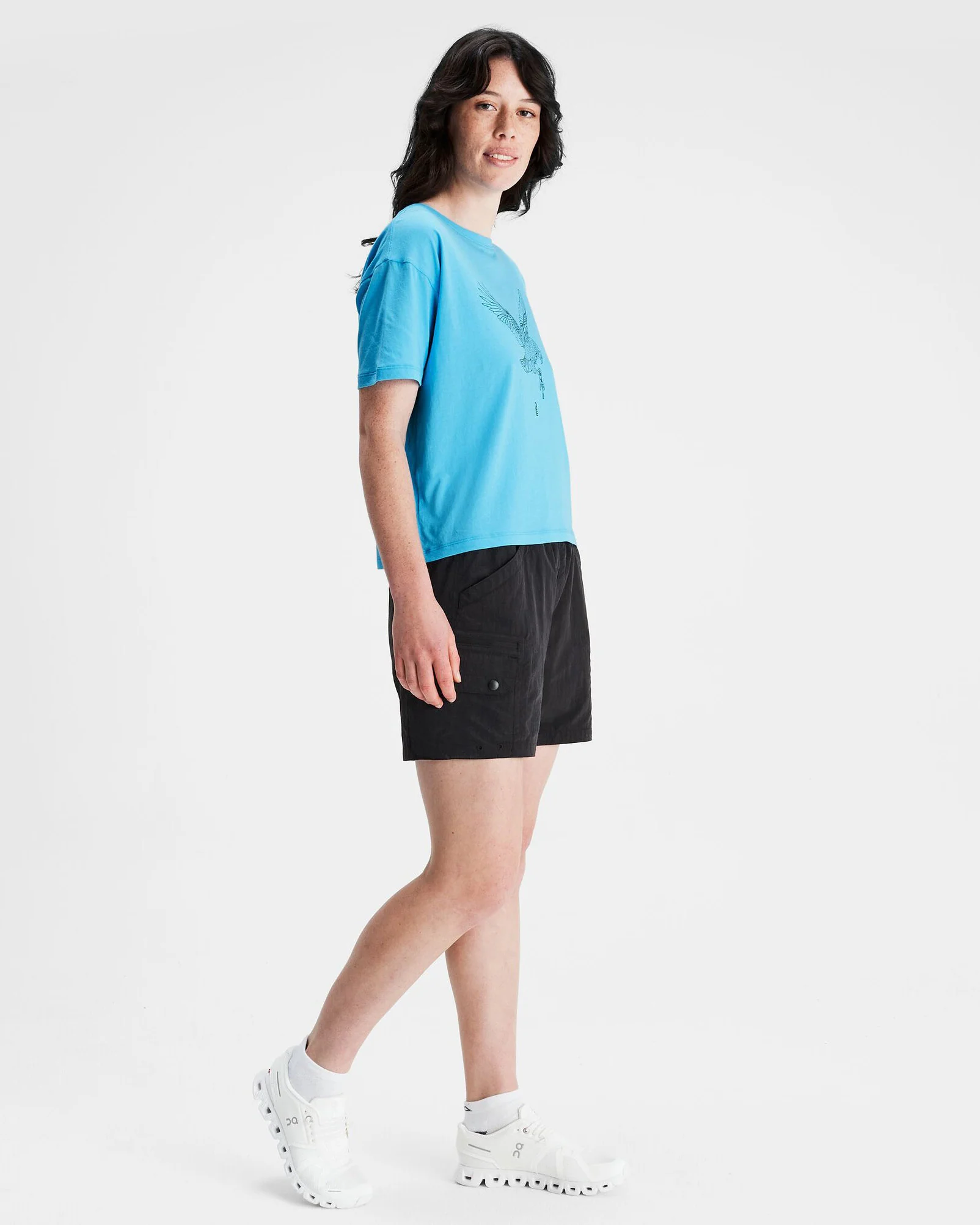 Women's O.Smither Organic Cotton T-shirt - Light Sea - Image 2