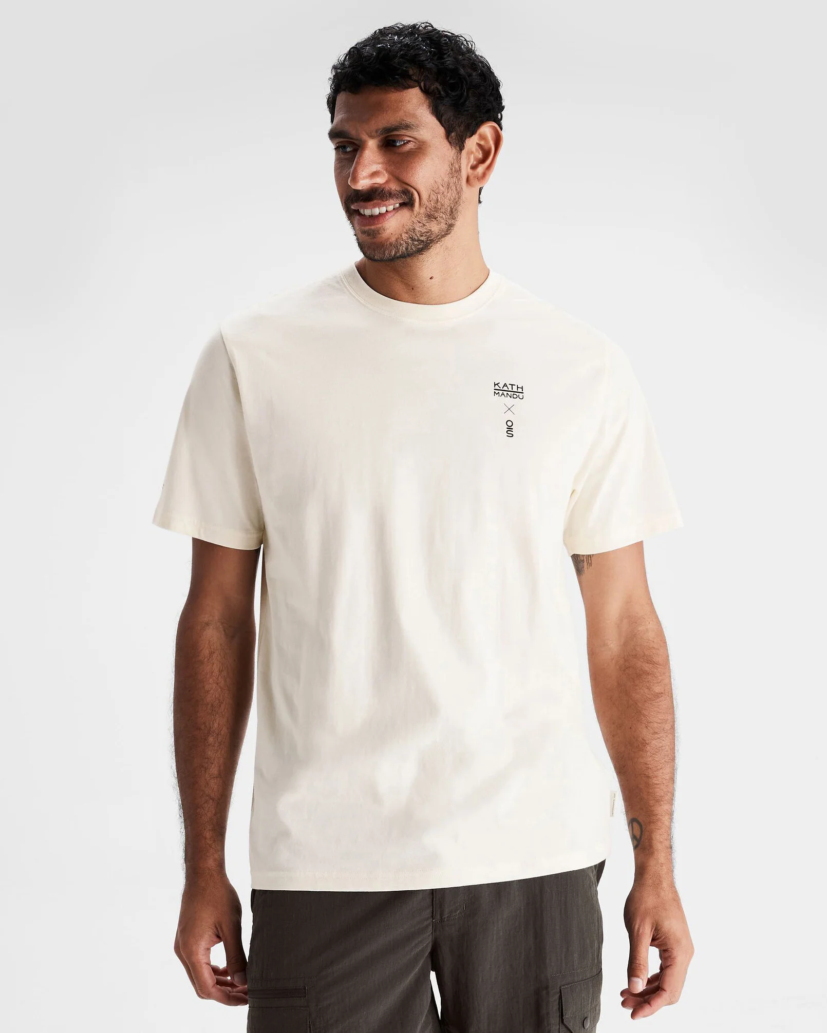 Men's O.Smither Lines Organic Cotton T-shirt - Natural