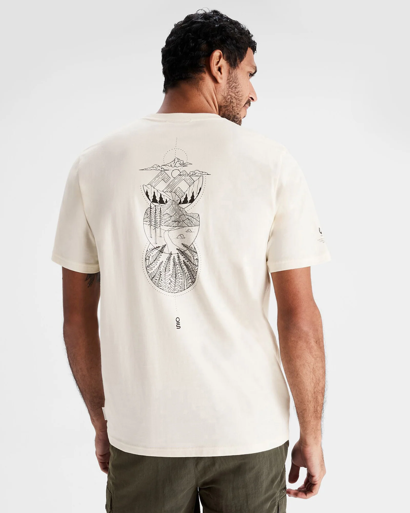 Men's O.Smither Lines Organic Cotton T-shirt - Natural - Image 3