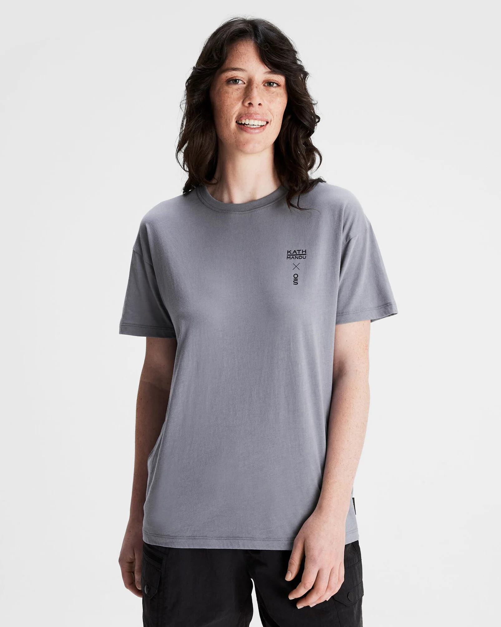 Women's O.Smither Lines Organic Cotton T-shirt - Dark Haze