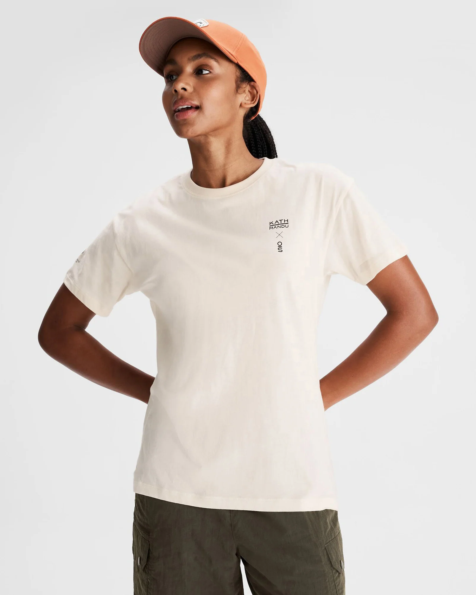 Women's O.Smither Lines Organic Cotton T-shirt - Natural