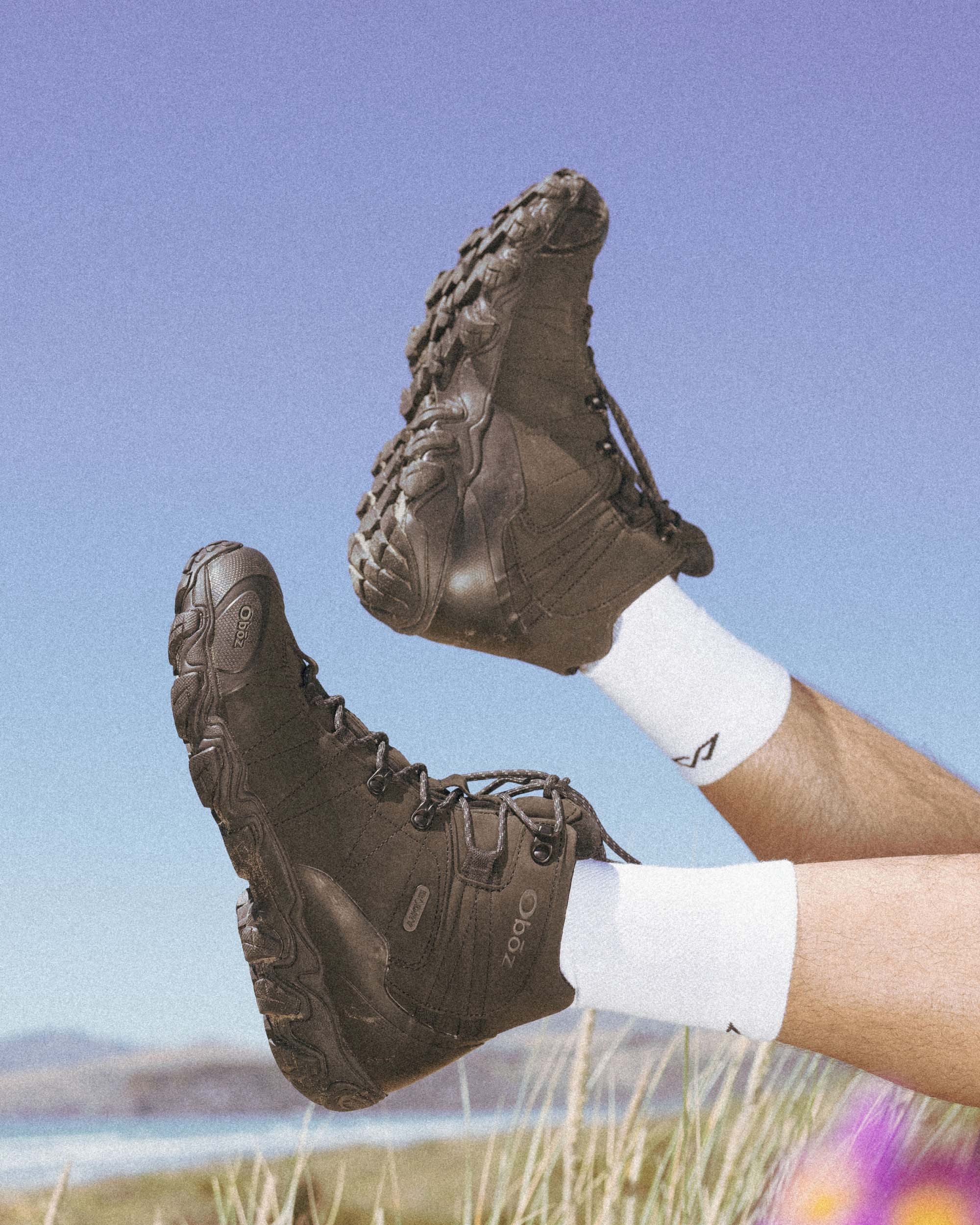 Men's Oboz Bridger Mid Hiking Boots - Wide - Black Sea