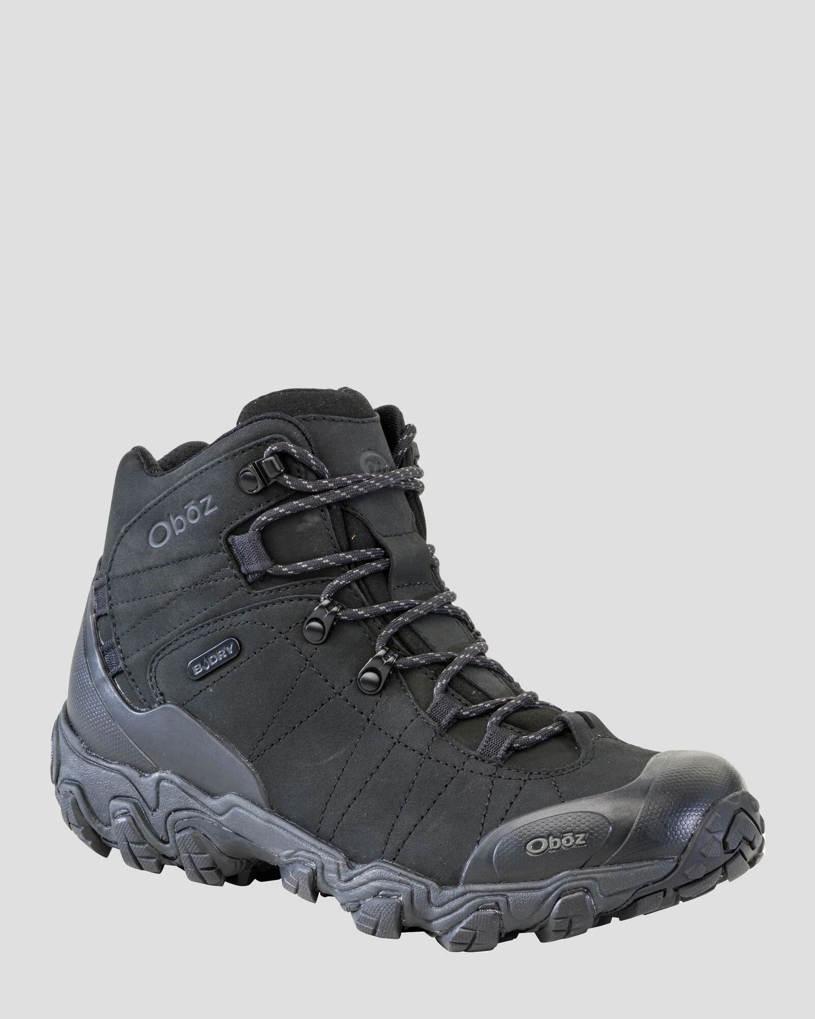 Men's Oboz Bridger Mid Hiking Boots - Wide - Black Sea - Image 3
