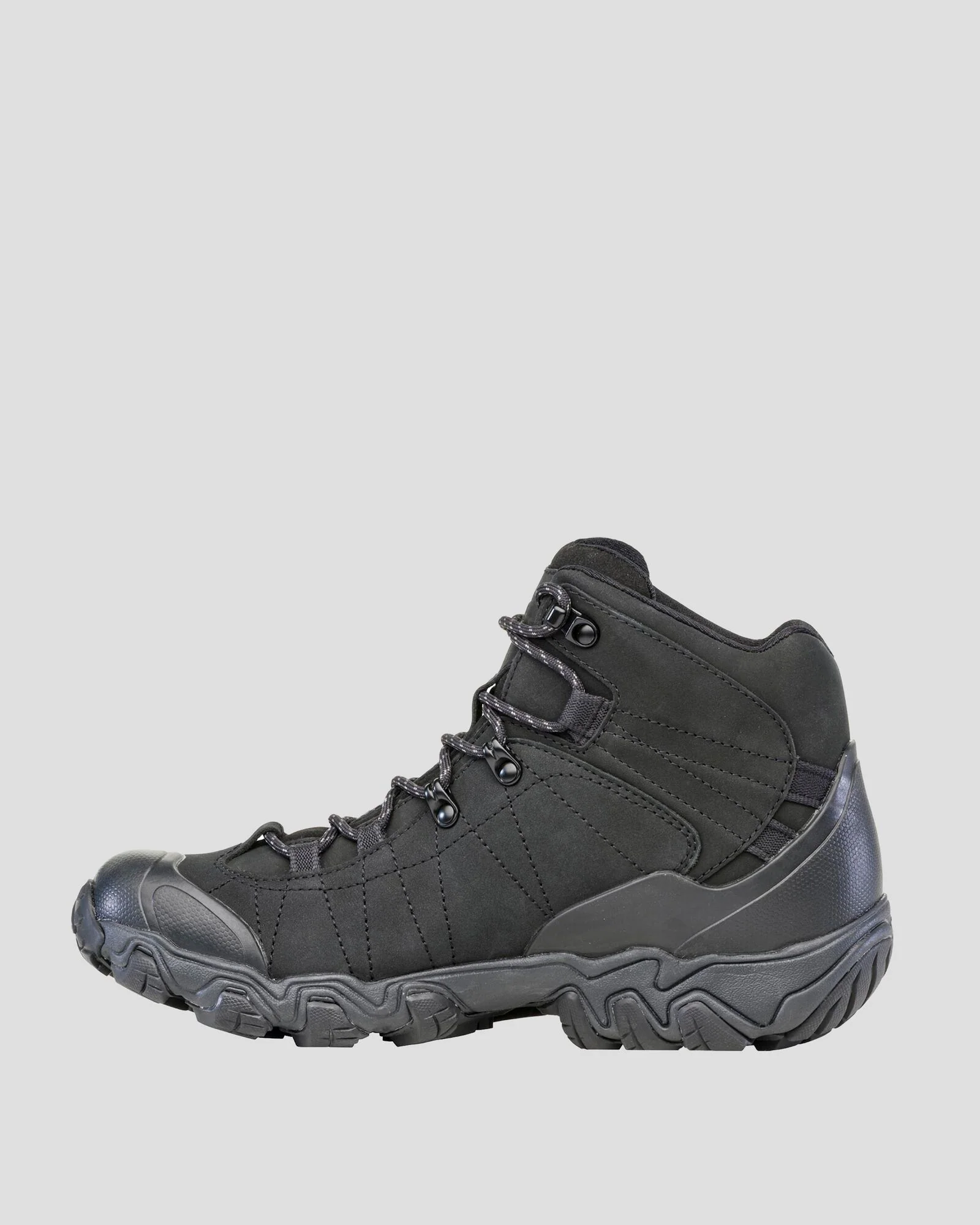 Men's Oboz Bridger Mid Hiking Boots - Wide - Black Sea - Image 4