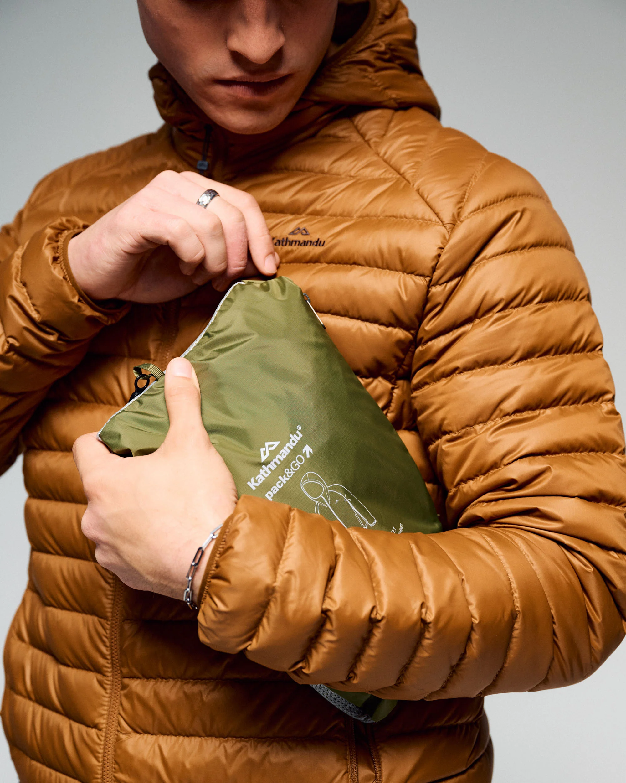 Men's Pocket-it 2L Rain Jacket v4 - Dark Fern