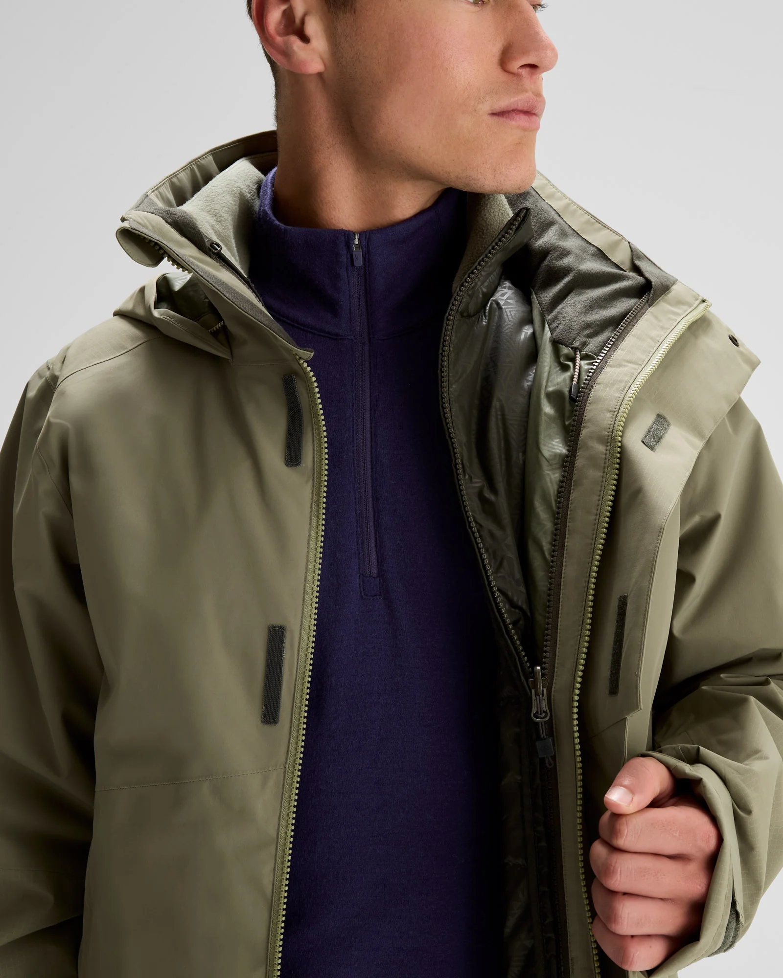 Men's PWDR-Days 2L 3-in-1 Snow Jacket - Beech/Dark Moss - Image 5