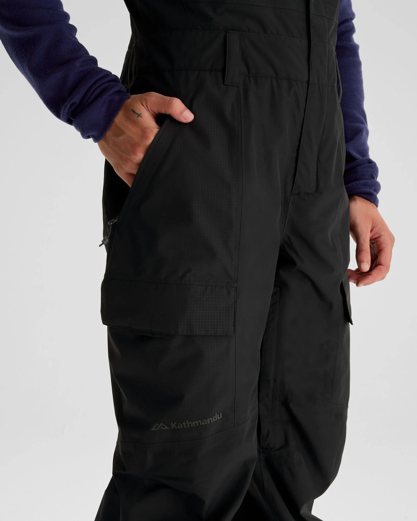 Men's PWDR-Days 2L Insulated Snow Bib - Black Stingray - Image 6