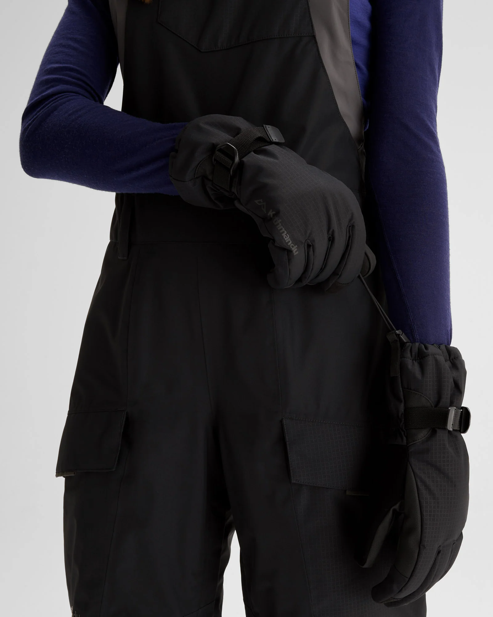 PWDR-Days Women's Insulated Snow Gloves - Black Stingray - Image 3