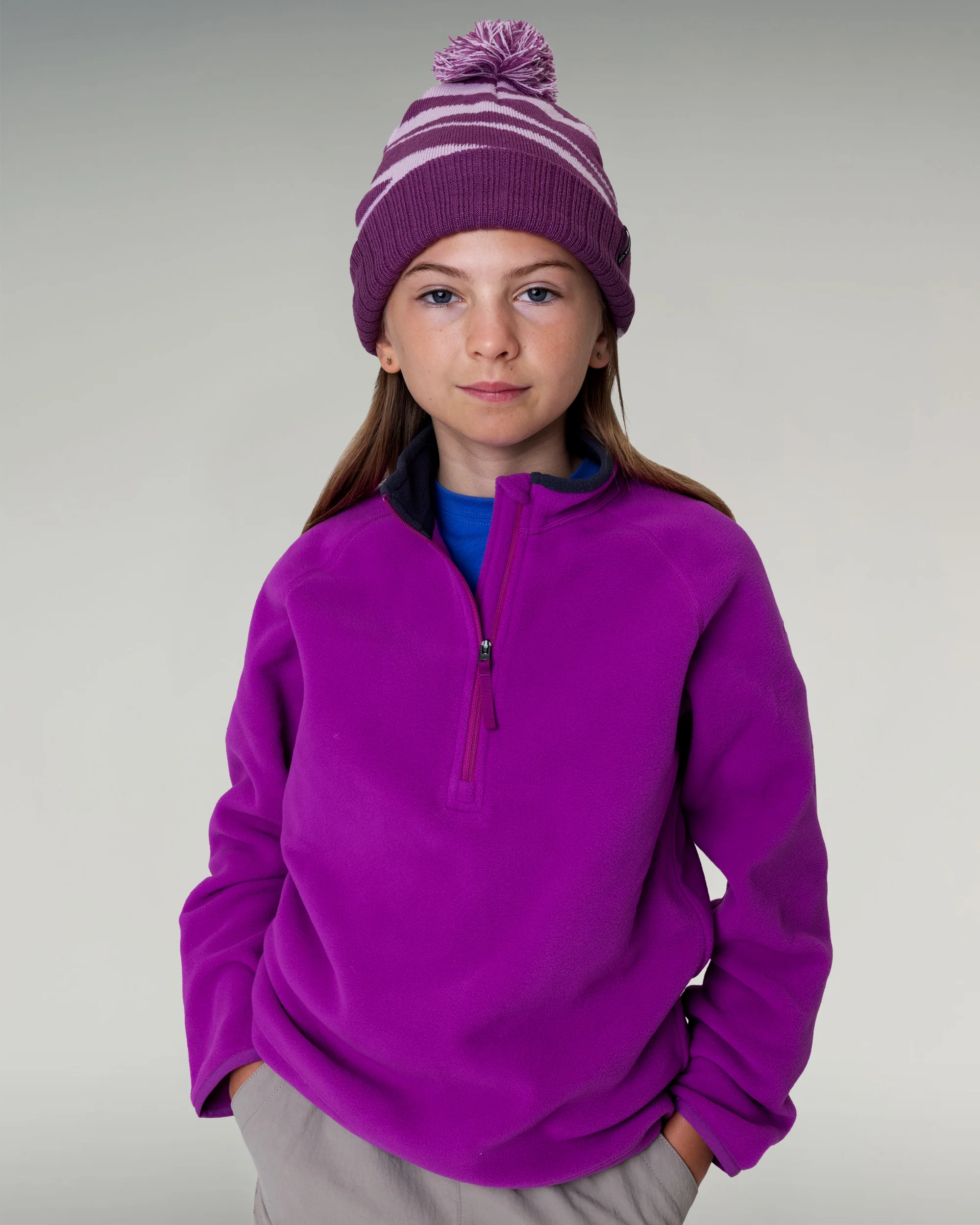 Kids' Ridge 100 Primaloft Pullover - Vivid Purple