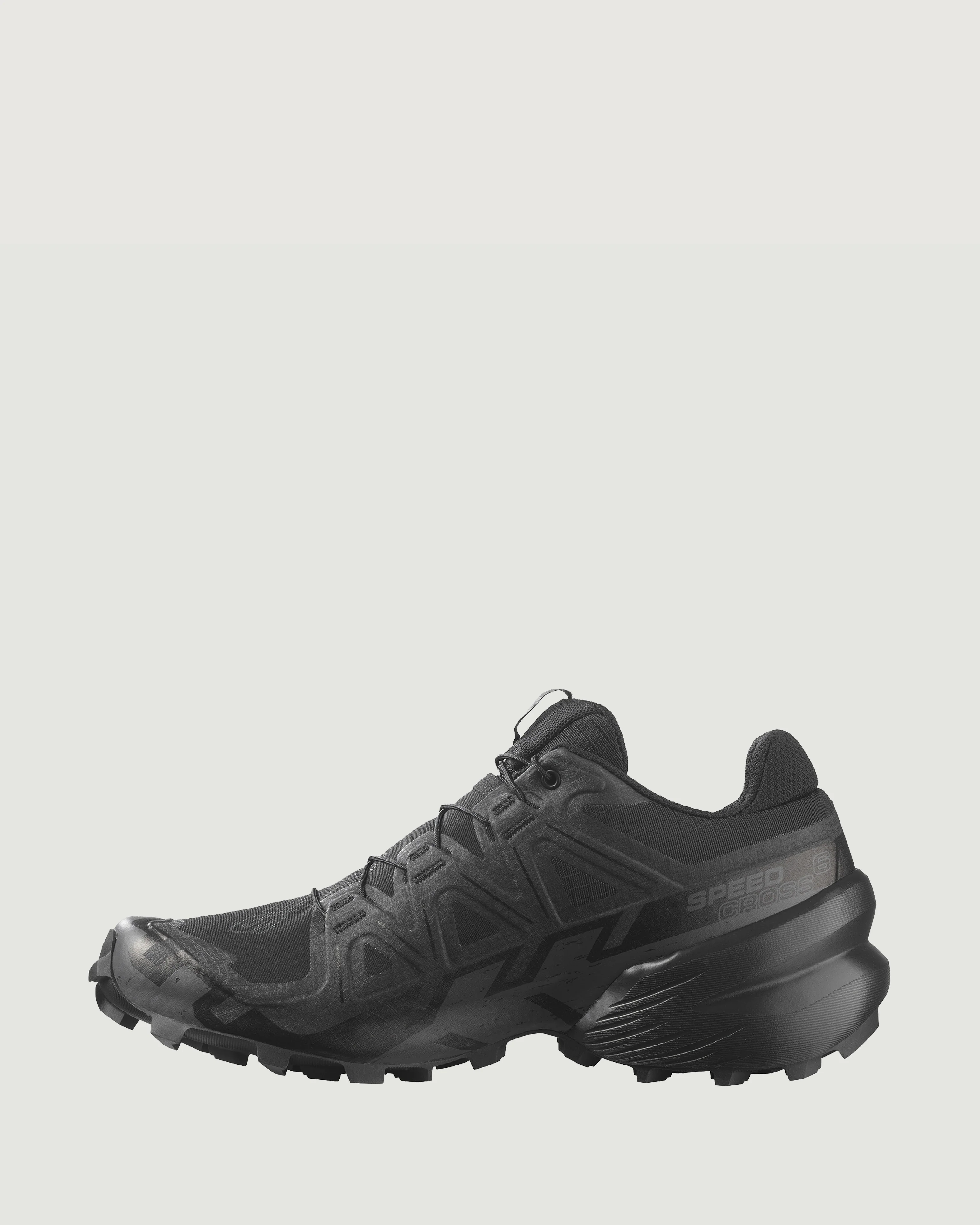 Men's Salomon Speedcross 6 Trail Running Shoes - Black/Black/Phantom - Image 3