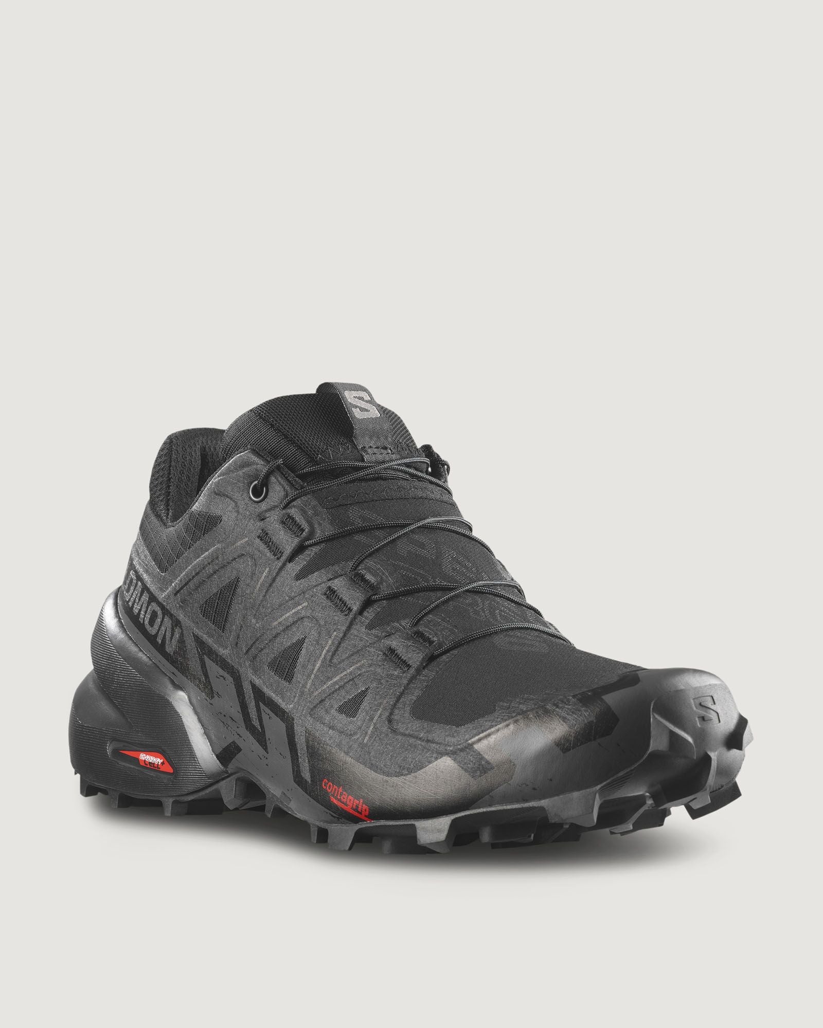 Women's Salomon Speedcross 6 Trail Running Shoes - Black/Black/Phantom - Image 2