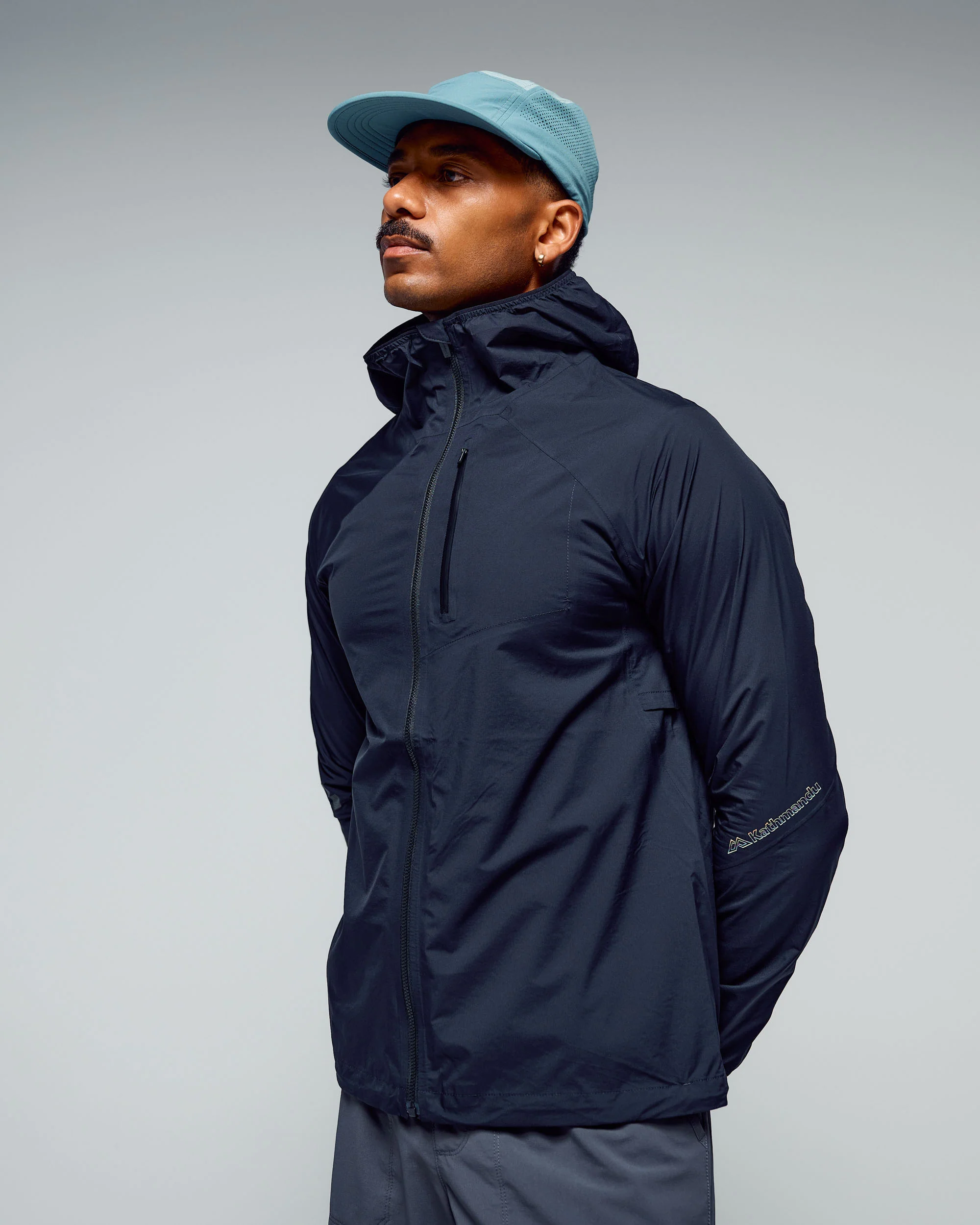 Men's Seeker 2.5L Rain Jacket - Black Stingray - Image 2
