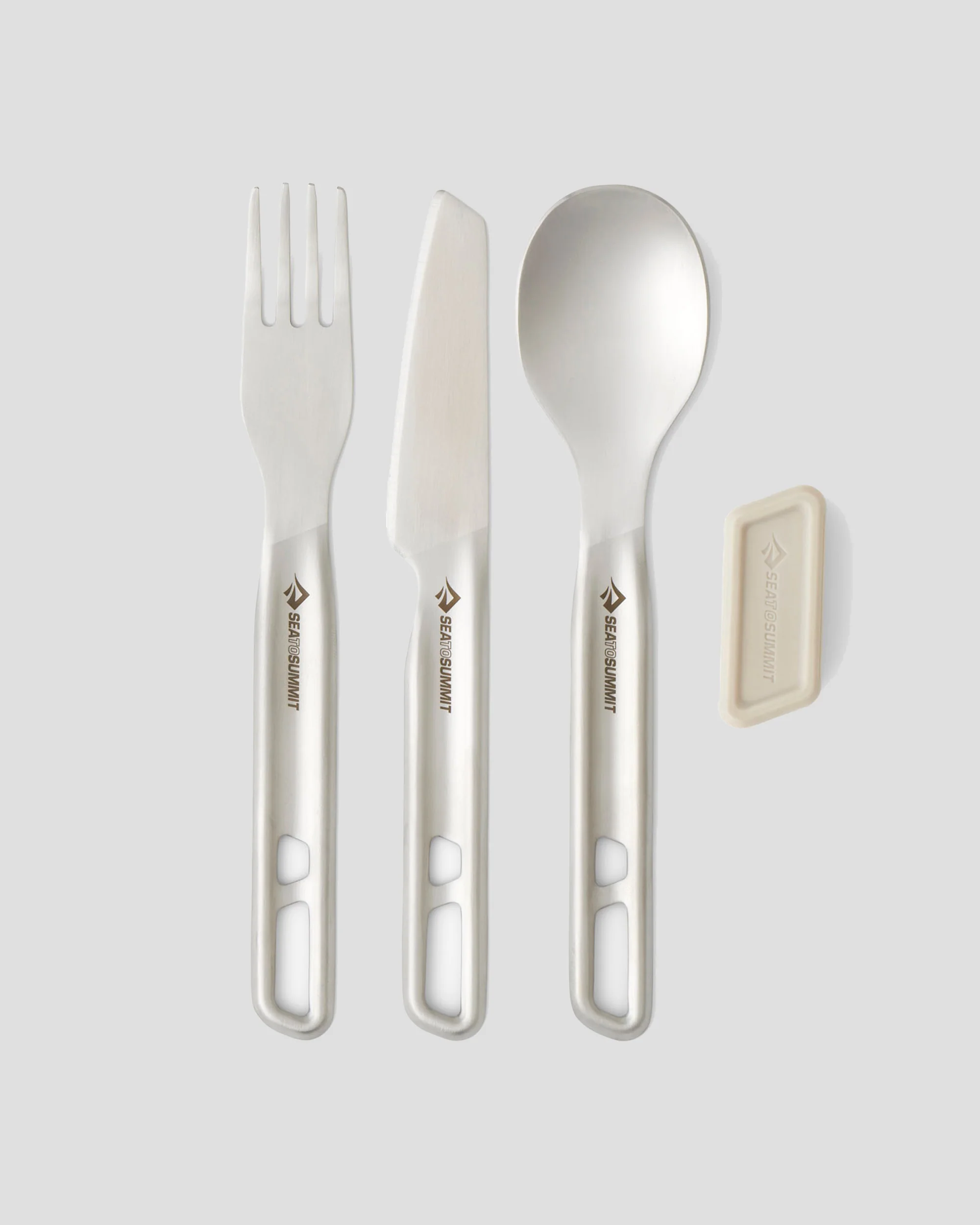 Sea to Summit Detour Stainless Steel Cutlery Set - Steel/Laurel Wreath