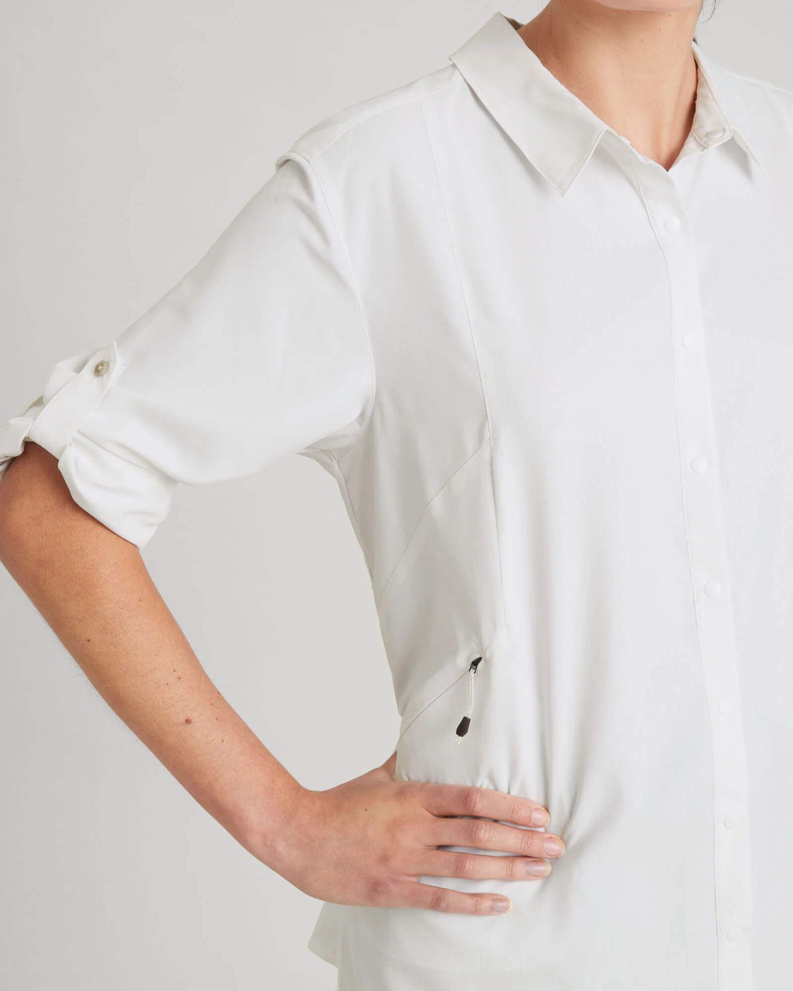 SUN-Scout UPF Women's Long Sleeve Shirt - White - Image 5