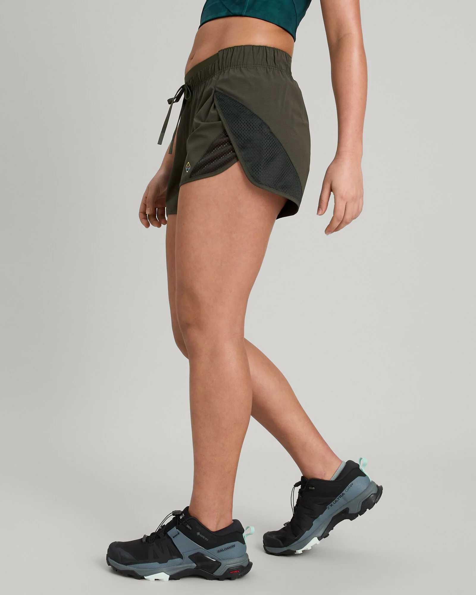 WELL.DER.NESS Energy Women's 4 inch Shorts - Dark Moss - Image 3