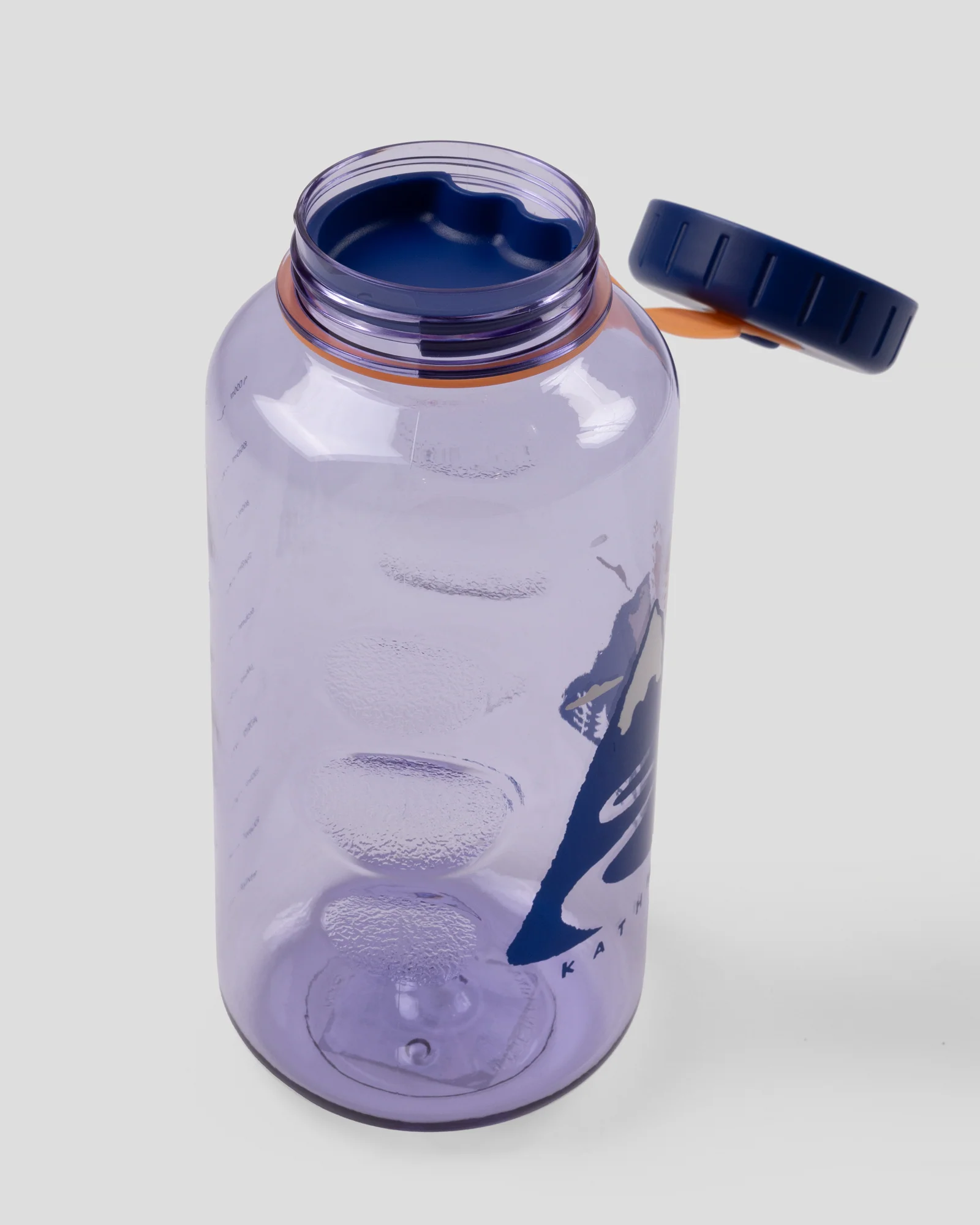 Wide Mouth Tritan 1L Drink Bottle - Bright Lilac Mountain Scape - Image 2
