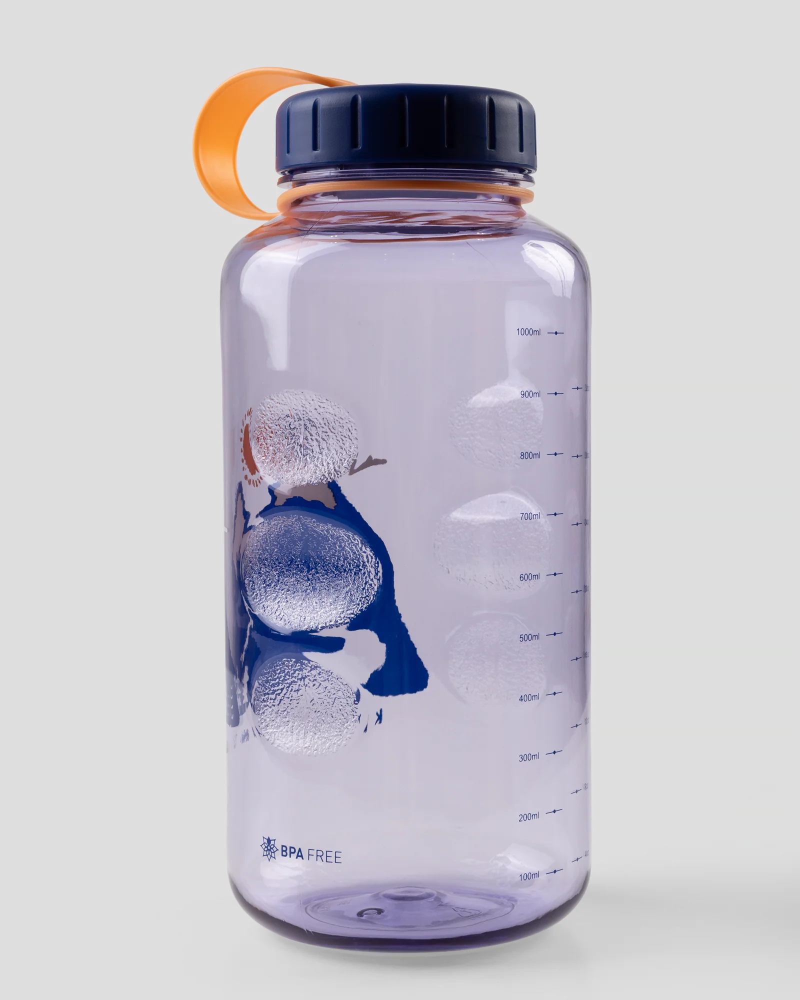 Wide Mouth Tritan 1L Drink Bottle - Bright Lilac Mountain Scape - Image 6